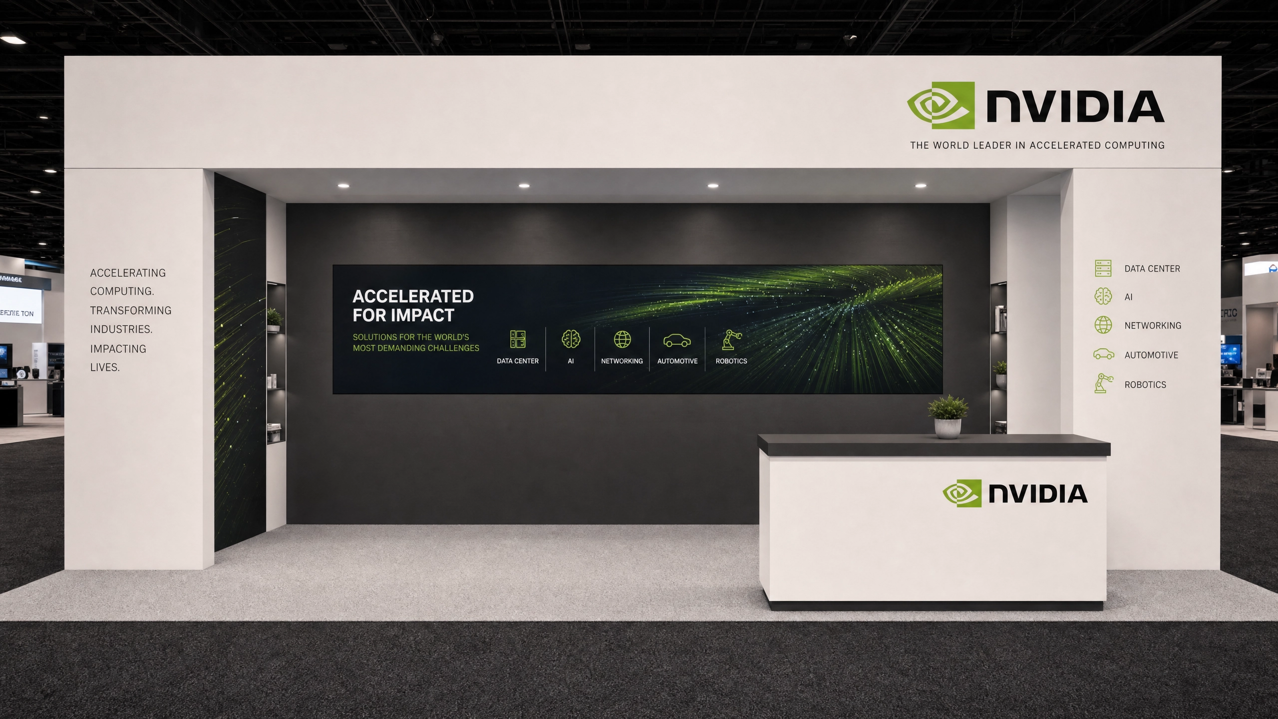 10' x 20' DEF CON Orlando inline LED exhibit with integrated video wall and active show-floor presentation