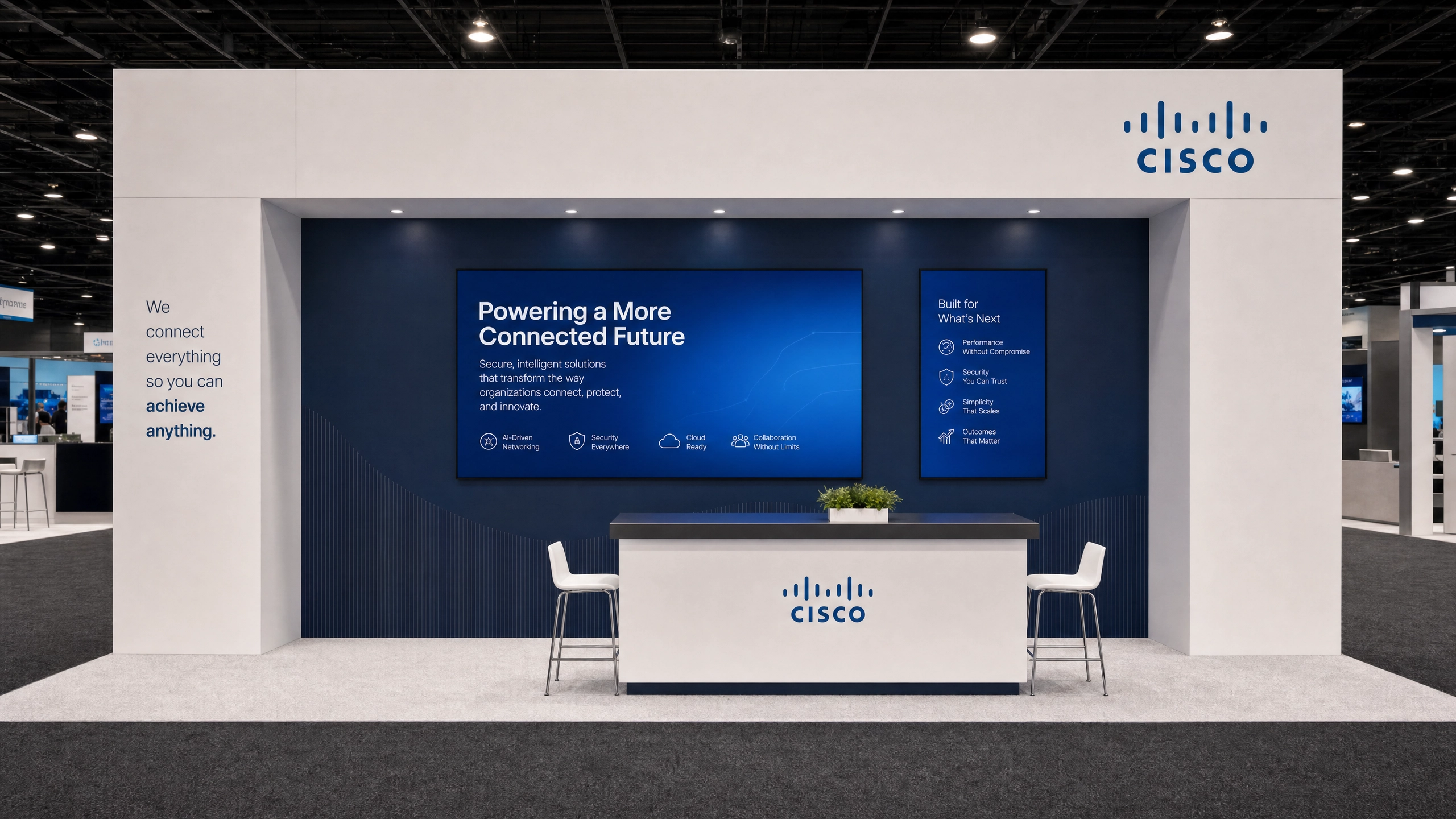10' x 20' BIO International Orlando inline LED exhibit with integrated video wall and active show-floor presentation