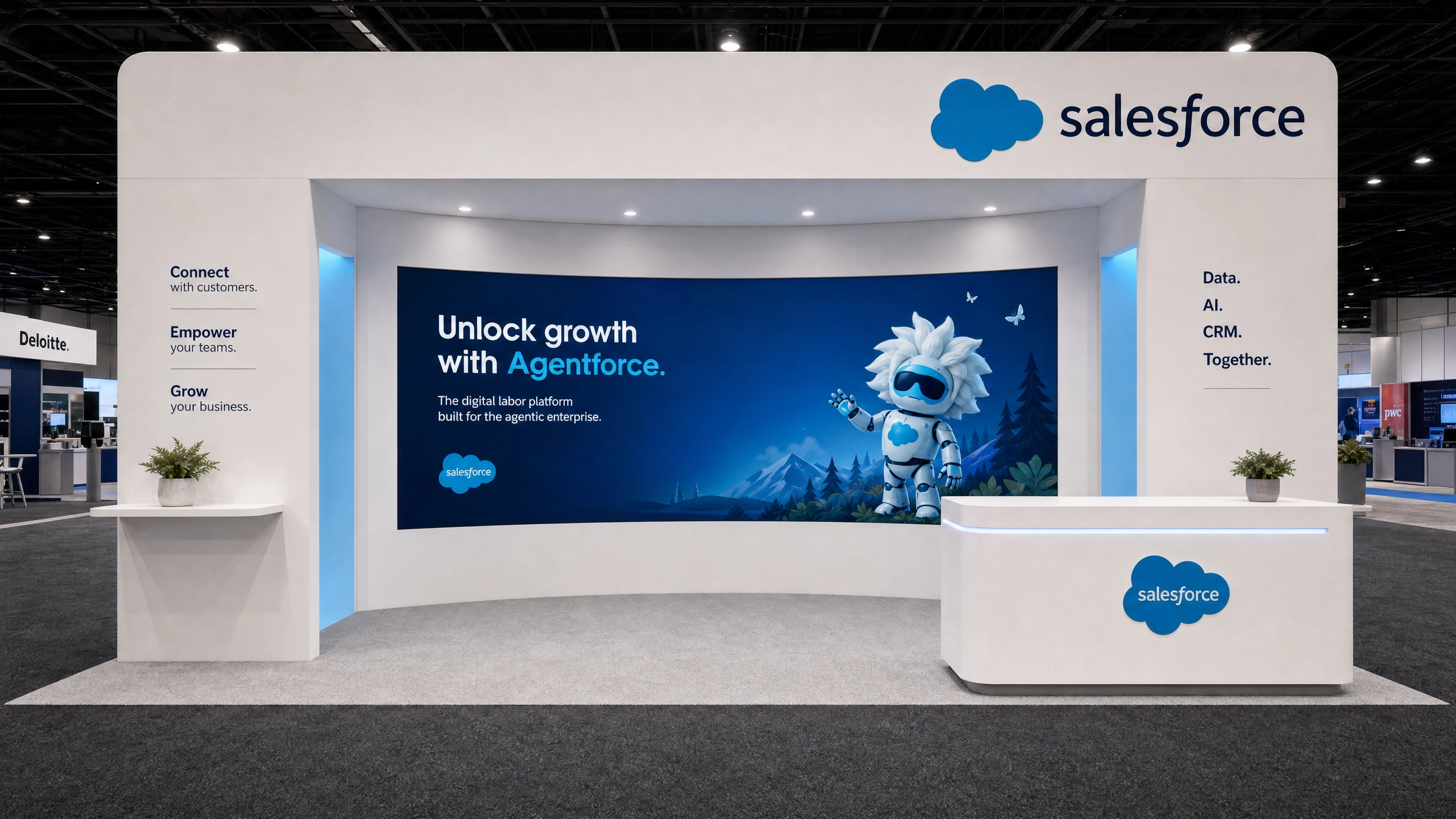 10' x 20' Premiere Orlando Orlando inline LED exhibit with integrated video wall and active show-floor presentation