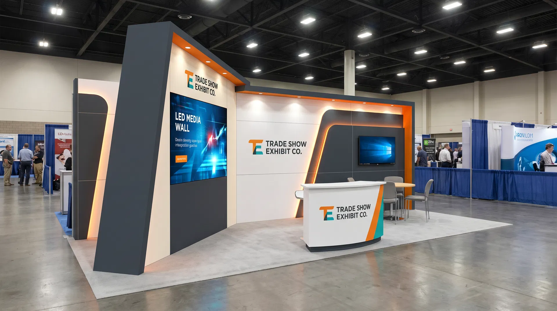 10' x 20' custom trade show exhibit rental example