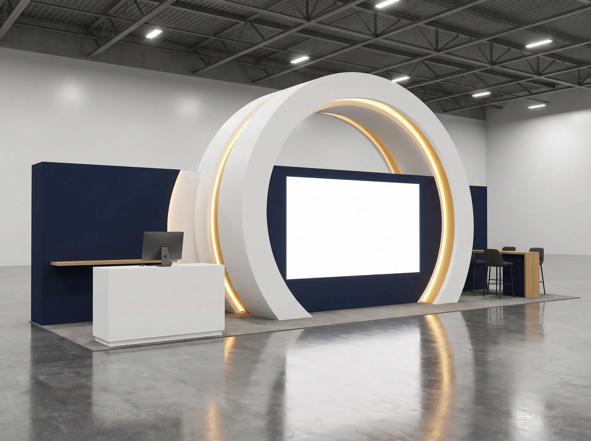 10' x 30' custom trade show exhibit rental example