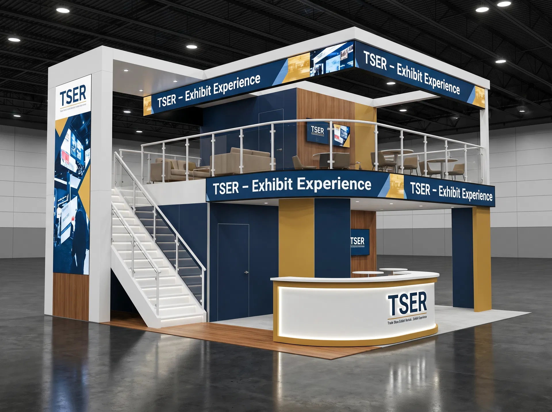 double-deck trade show exhibit rental — double-deck exhibit rental — ldi show, las vegas hero image