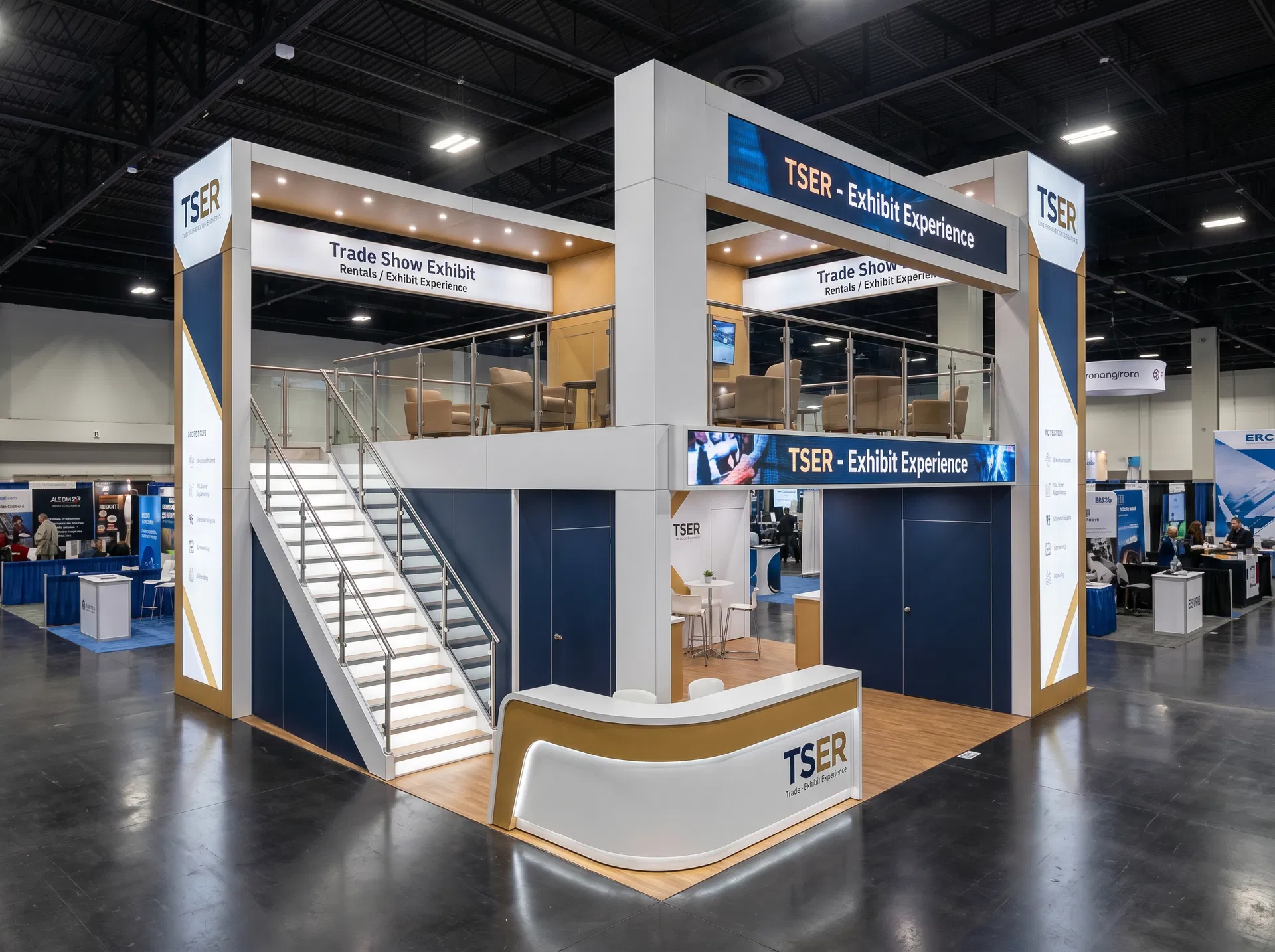 double-deck trade show exhibit rental — double-deck exhibit rental — ldi show, las vegas hero image