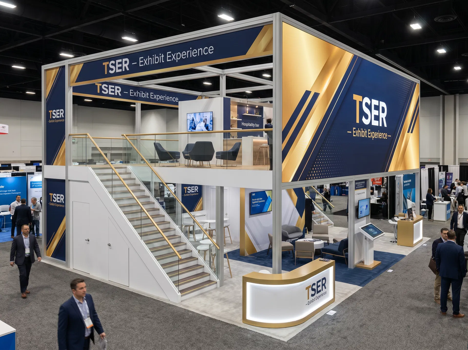 double-deck trade show exhibit rental — double-deck exhibit rental hero image