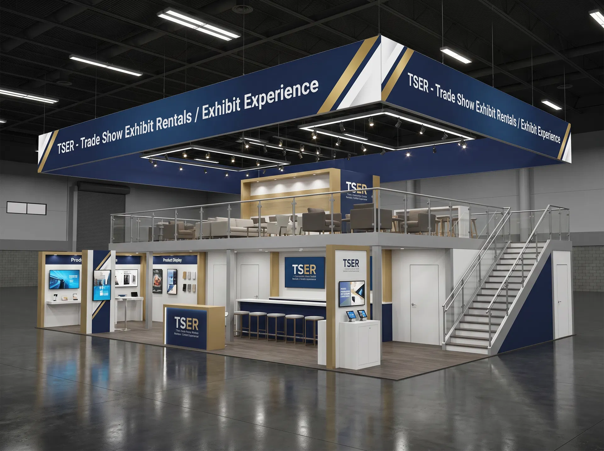 double-deck trade show exhibit rental — double-deck exhibit rental — ldi show, las vegas hero image