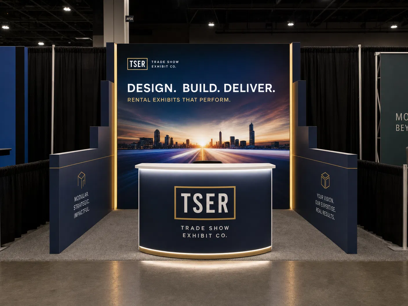 10' x 10' trade show exhibit rental example