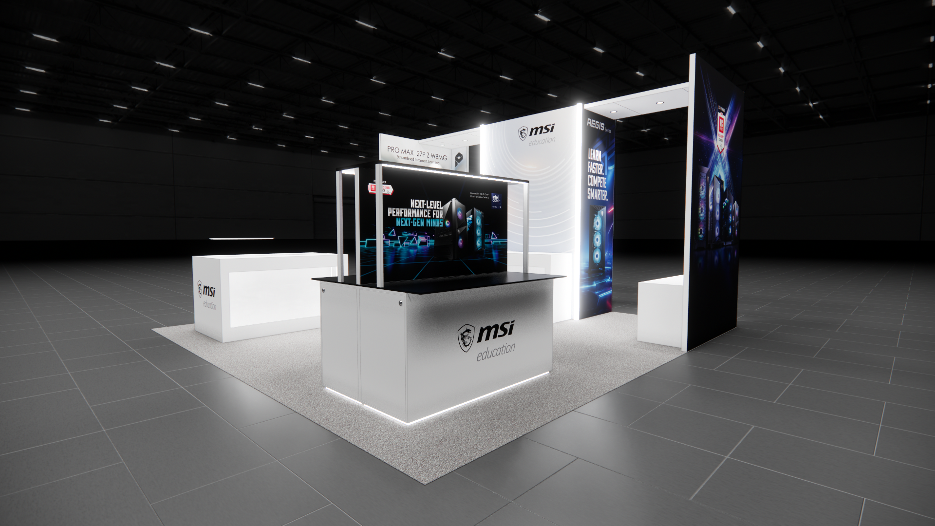 20x20 trade show exhibit rental — 20 x 20 led trade show display — ces, las vegas hero image