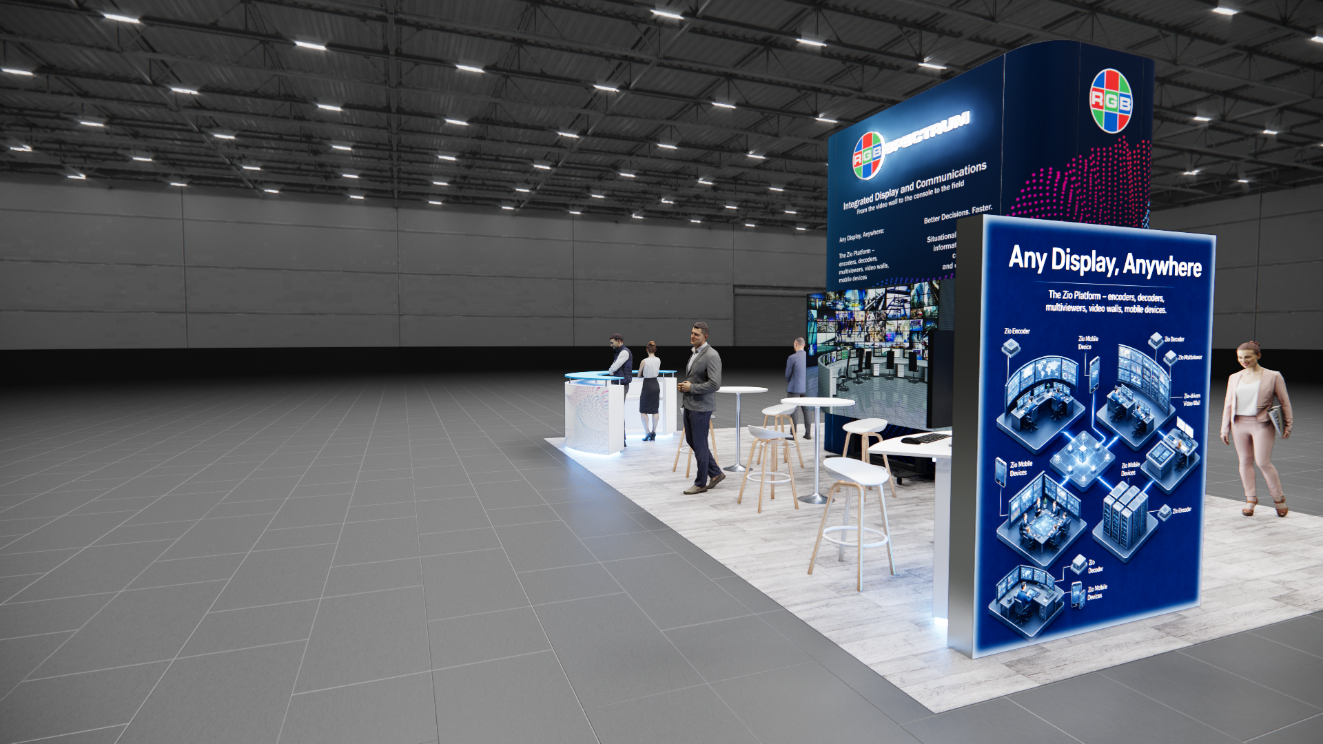 20x30 trade show exhibit rental — 20 x 30 island trade show display — las vegas hero image