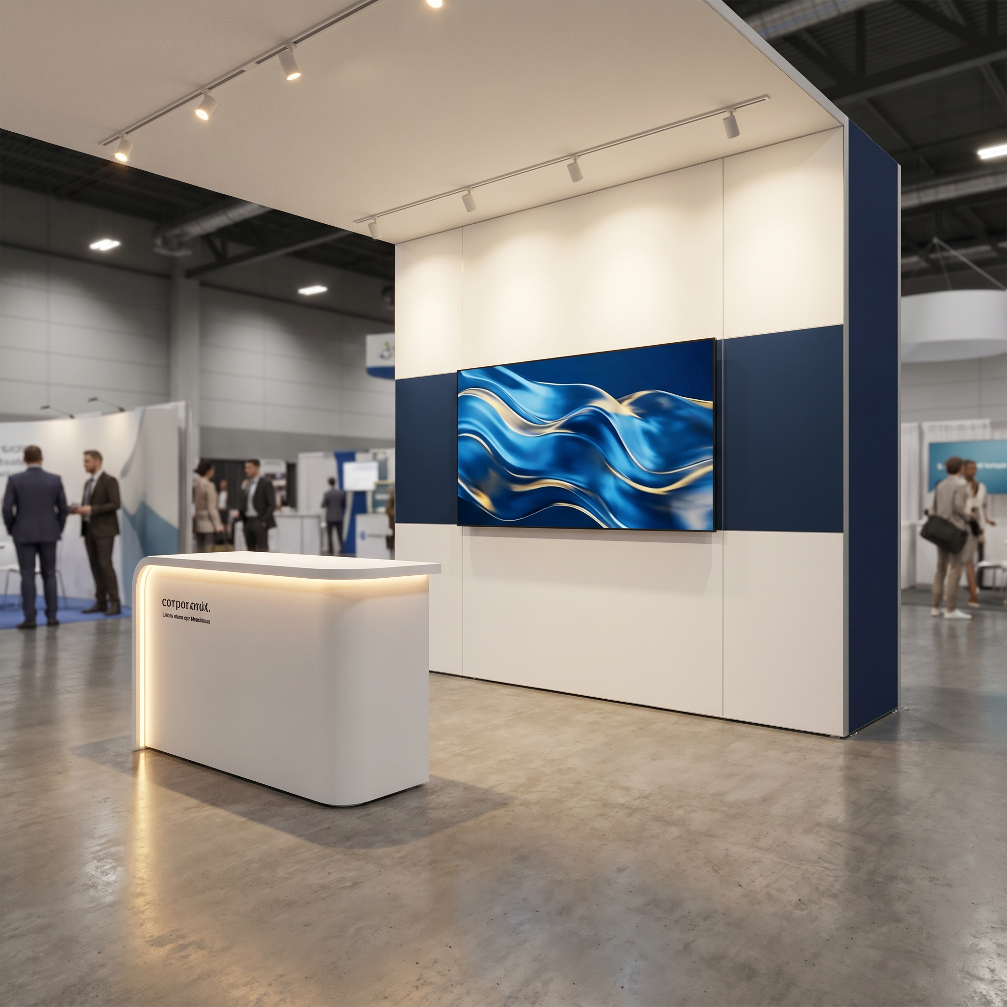 10x10 trade show exhibit rental — 10 x 10 island exhibit rental — sema show, las vegas hero image