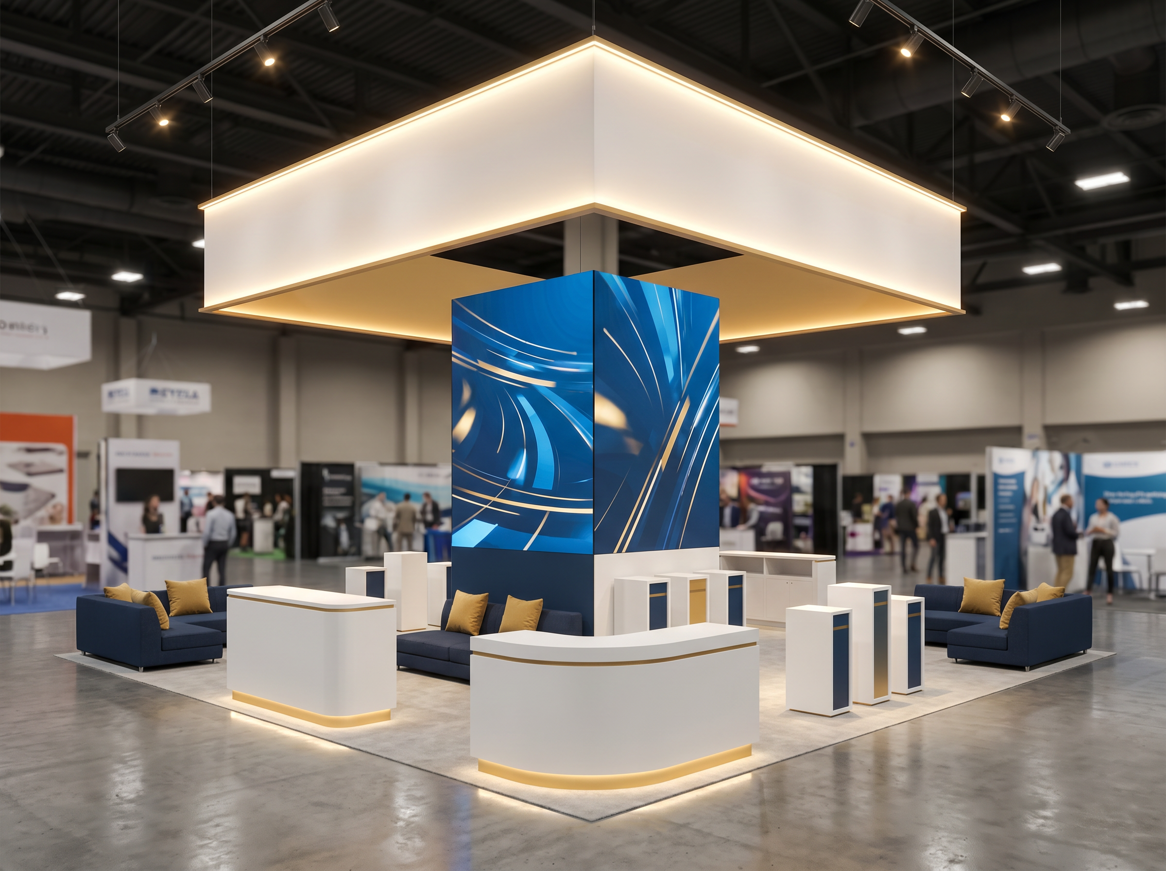 20x20 trade show exhibit rental — 20 x 20 inline exhibit rental — g2e, las vegas hero image