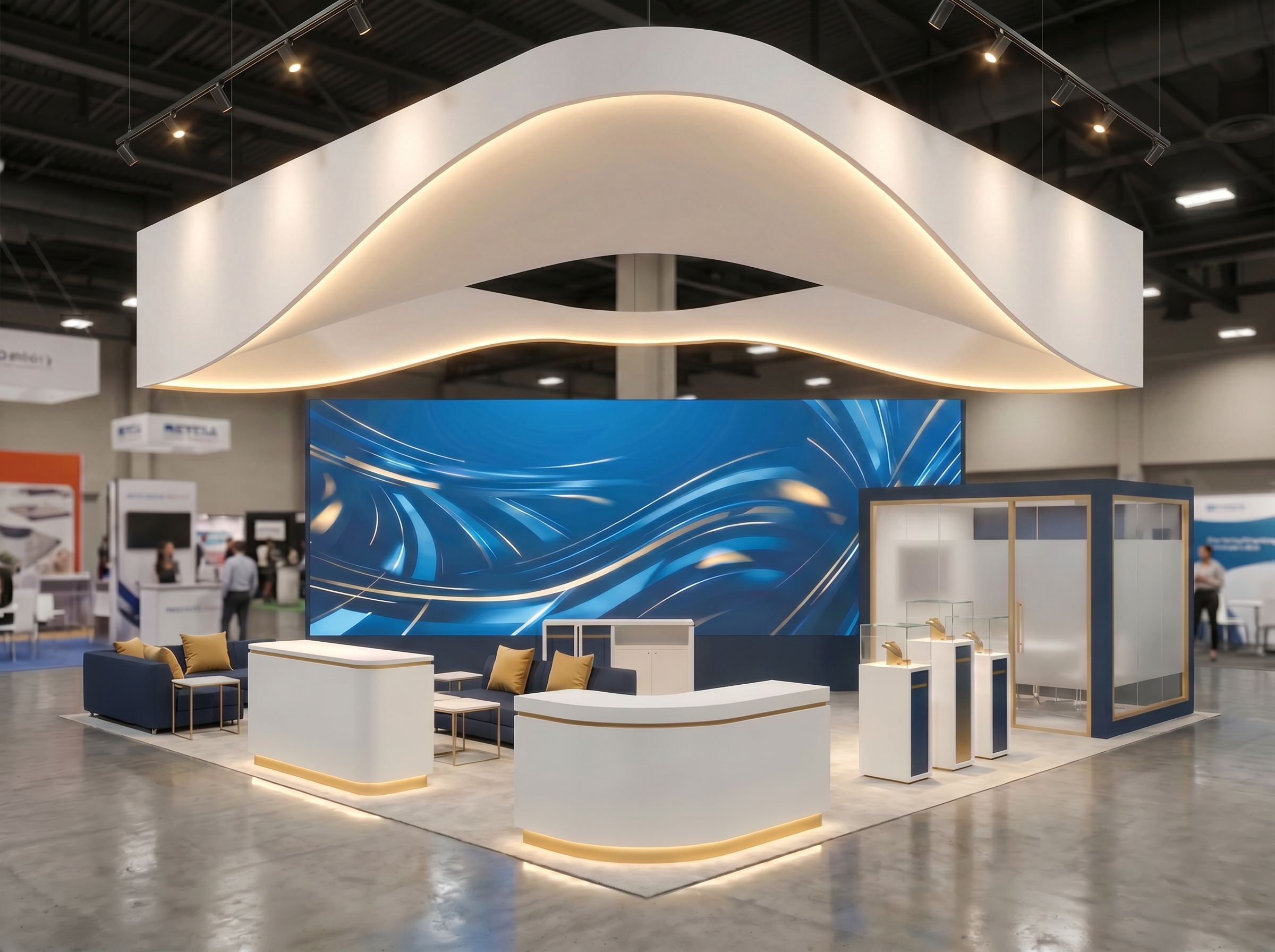 20x30 trade show exhibit rental — 20 x 30 island exhibit rental — ces, las vegas hero image
