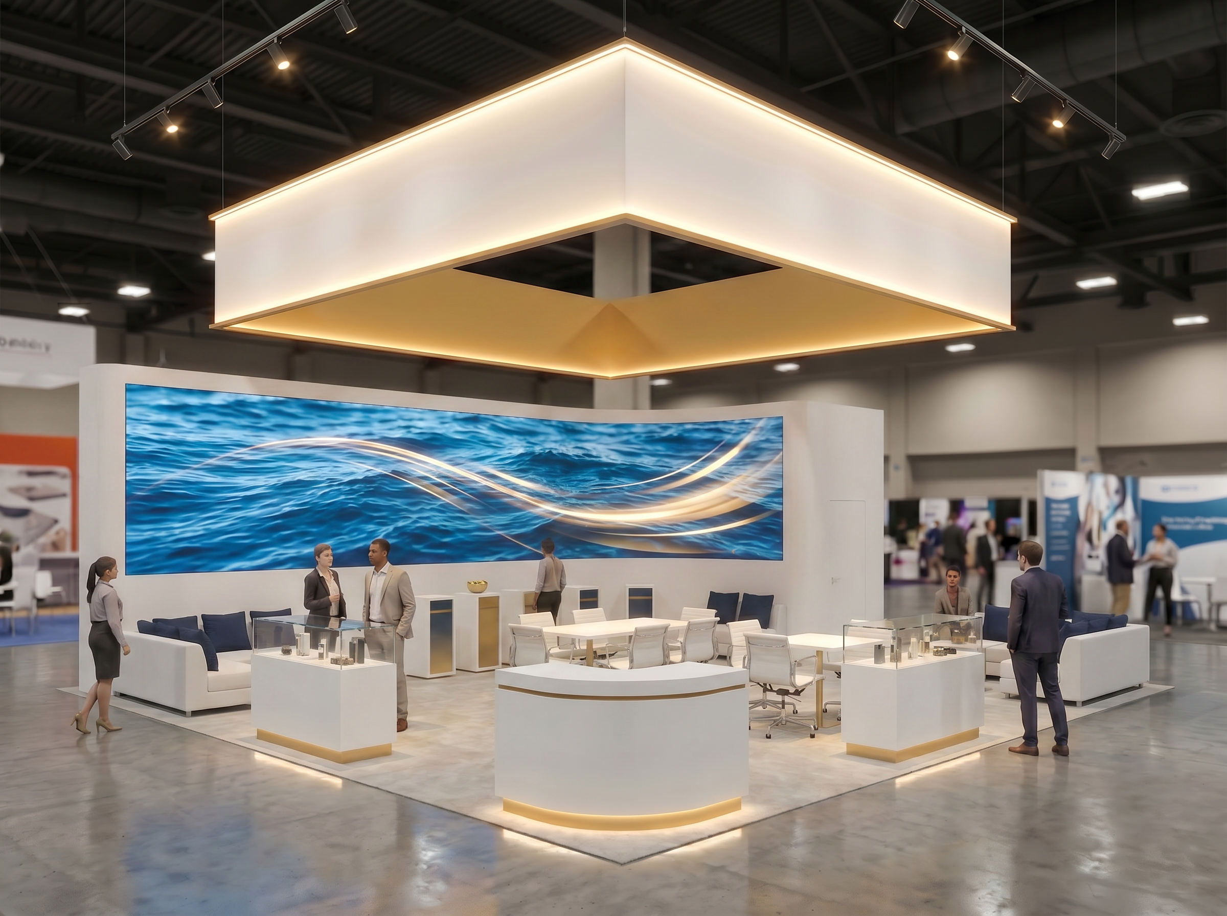 30x30 trade show exhibit rental — 30 x 30 island exhibit rental — iaapa expo, orlando hero image