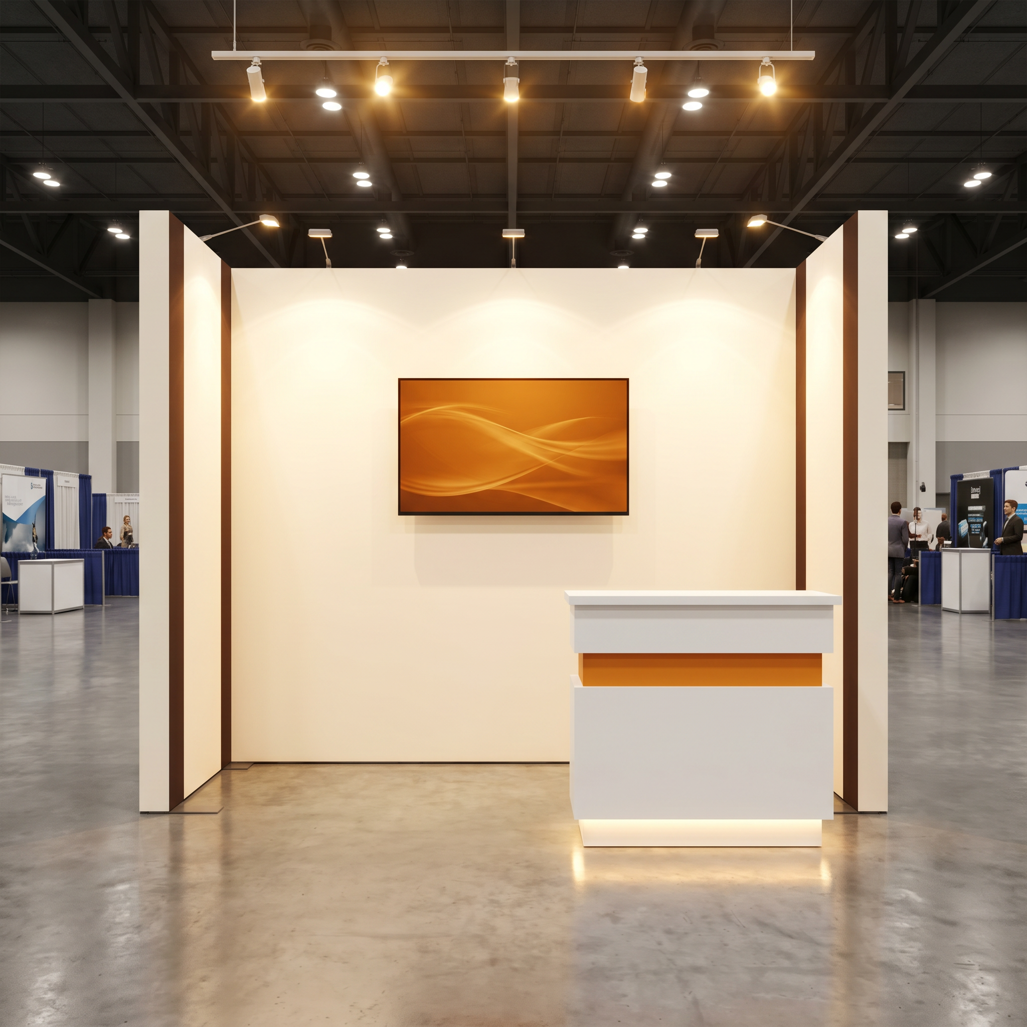 10x10 trade show exhibit rental — 10 x 10 inline affordable exhibit rental — sema show, las vegas hero image