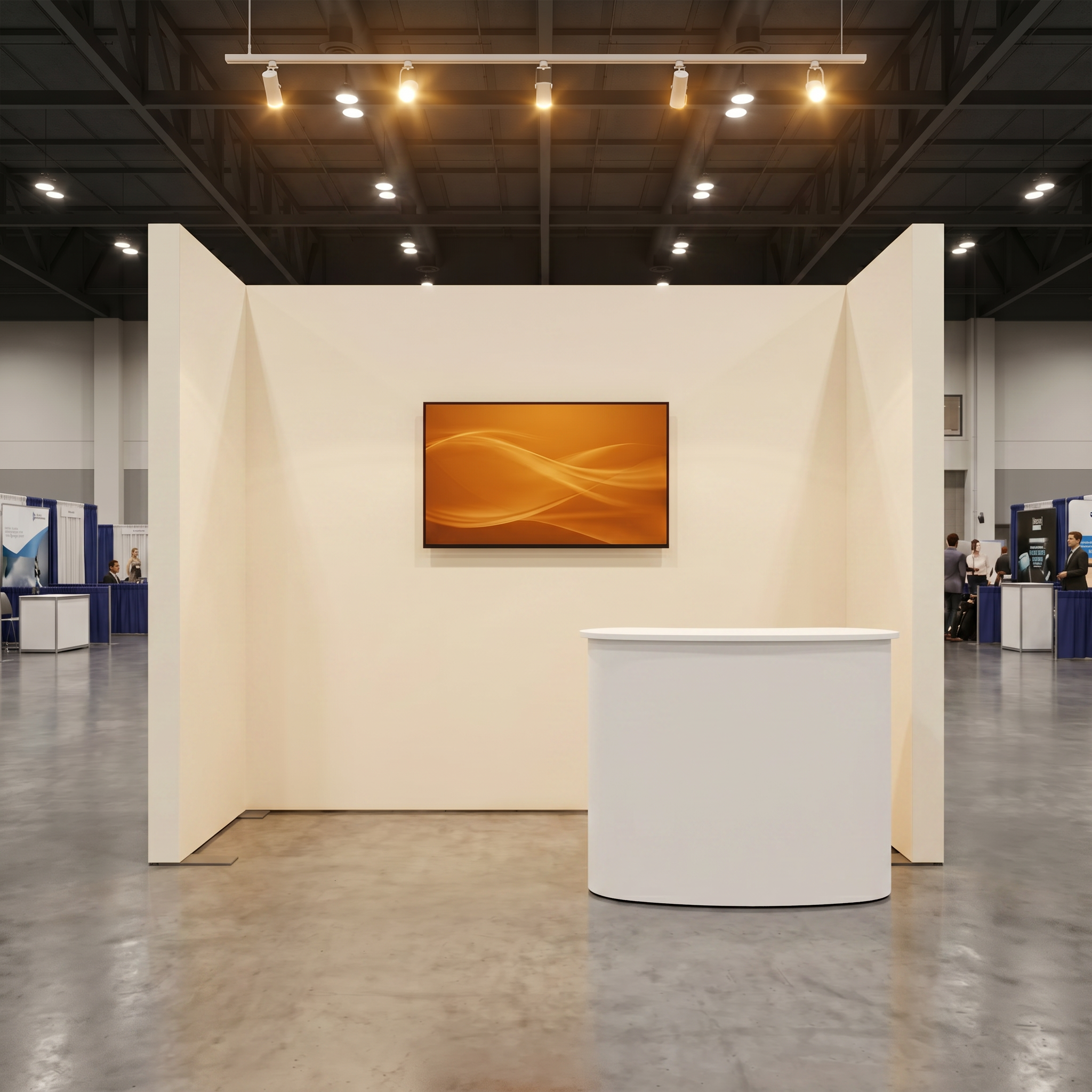 10x10 trade show exhibit rental — 10 x 10 inline affordable exhibit rental — sema show, las vegas hero image