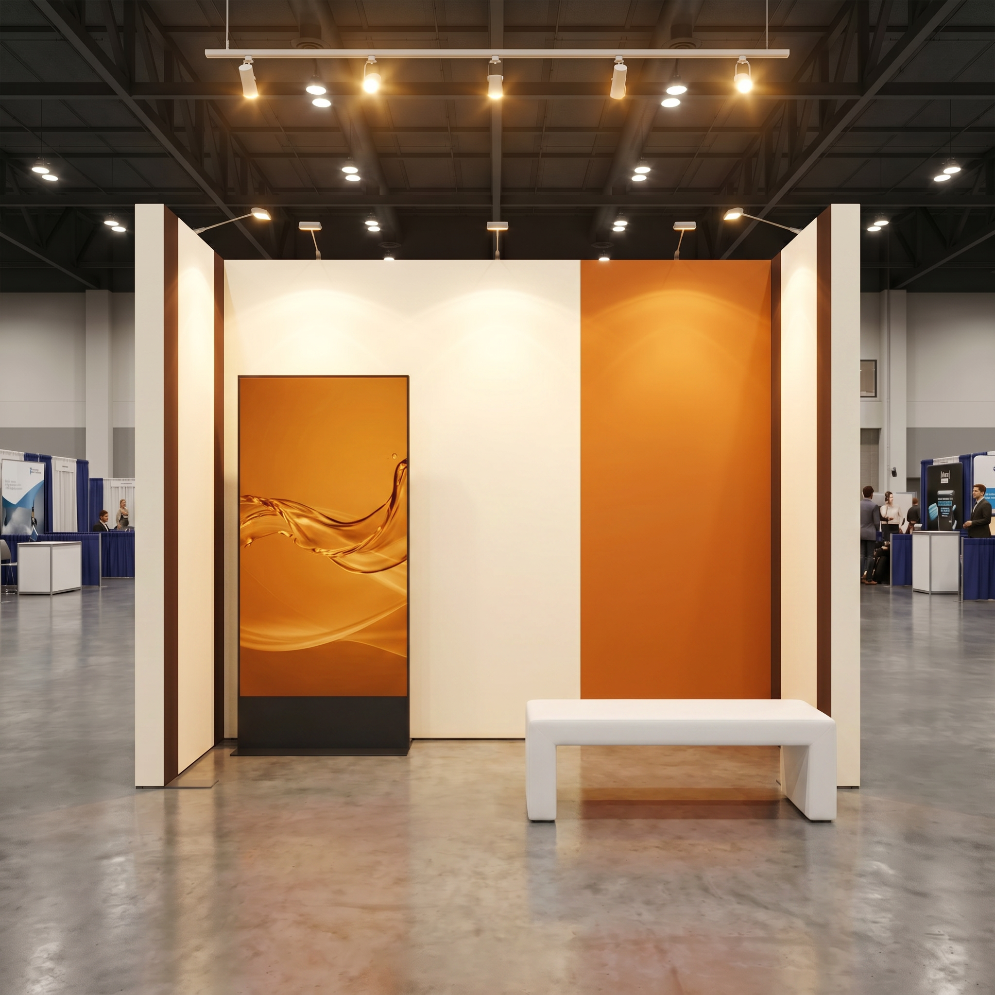 10x10 trade show exhibit rental — 10 x 10 inline affordable exhibit rental — sema show, las vegas hero image