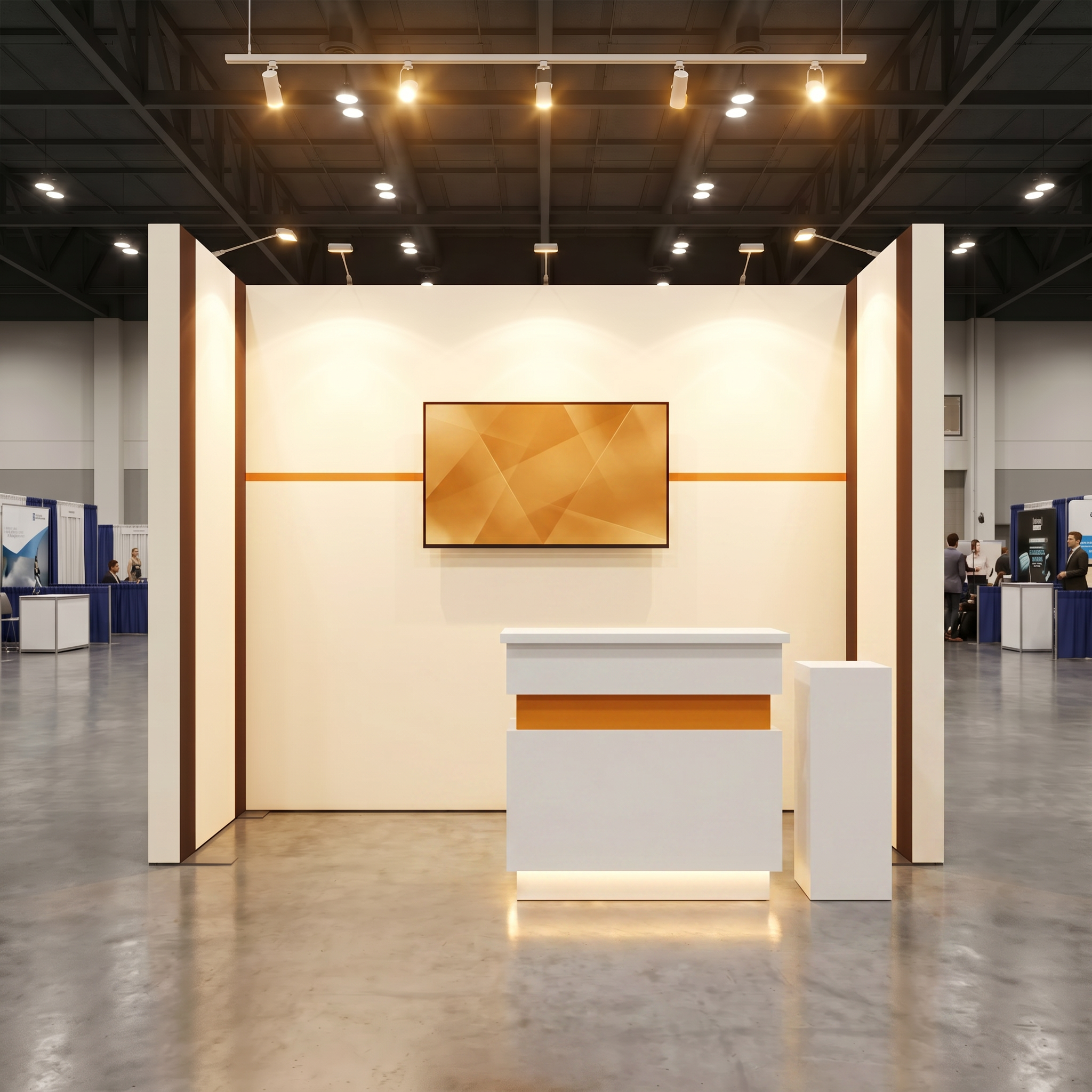 10x10 trade show exhibit rental — 10 x 10 inline affordable exhibit rental — infocomm, las vegas hero image