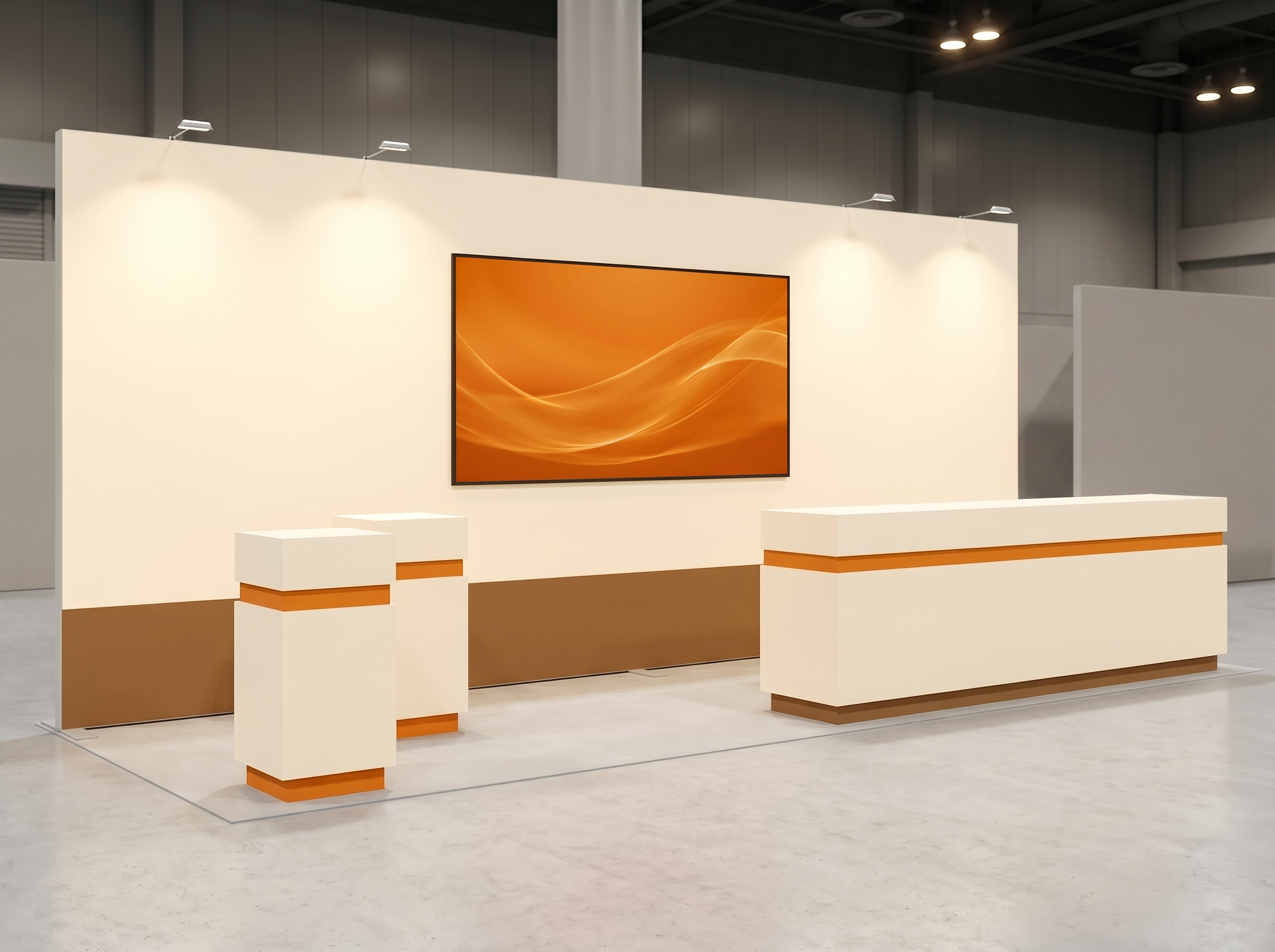 10x20 trade show exhibit rental — 10 x 20 inline affordable exhibit rental — sema show, las vegas hero image