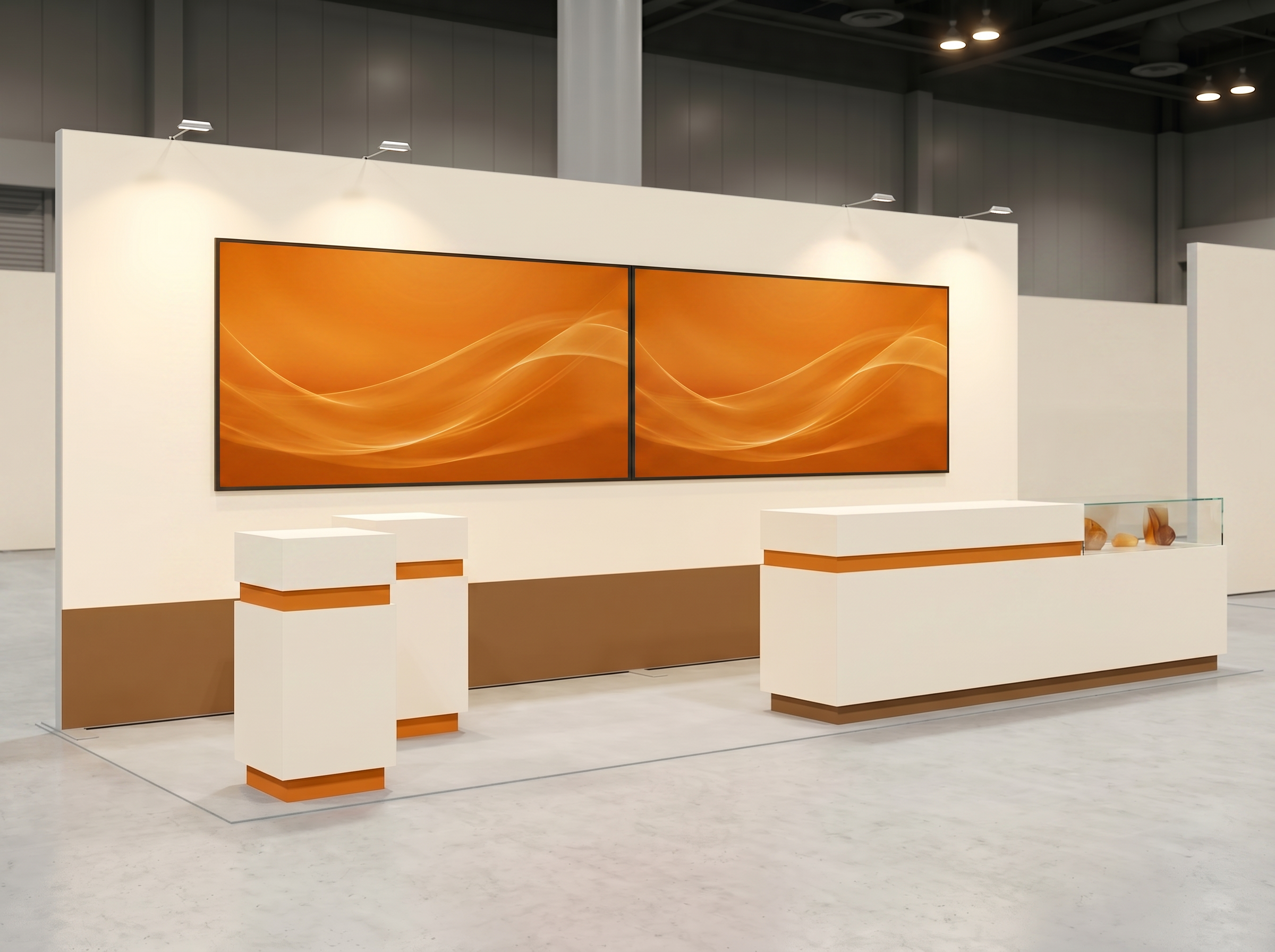 10x20 trade show exhibit rental — 10 x 20 inline affordable exhibit rental — infocomm, las vegas hero image