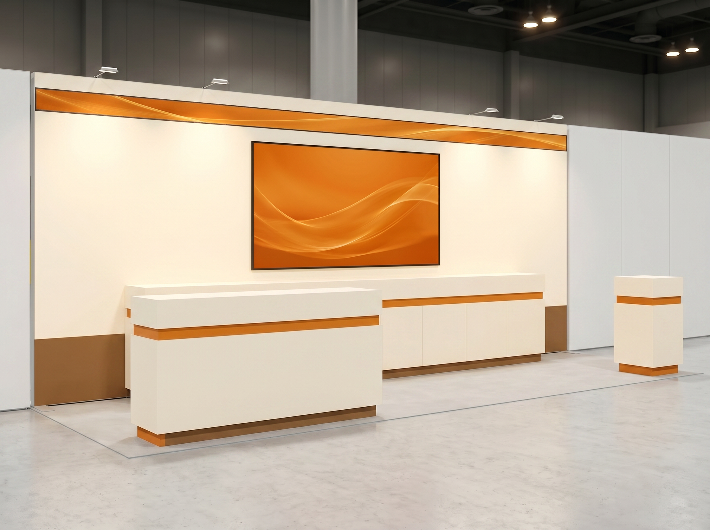 10x20 trade show exhibit rental — 10 x 20 inline affordable exhibit rental — md&m west, anaheim hero image