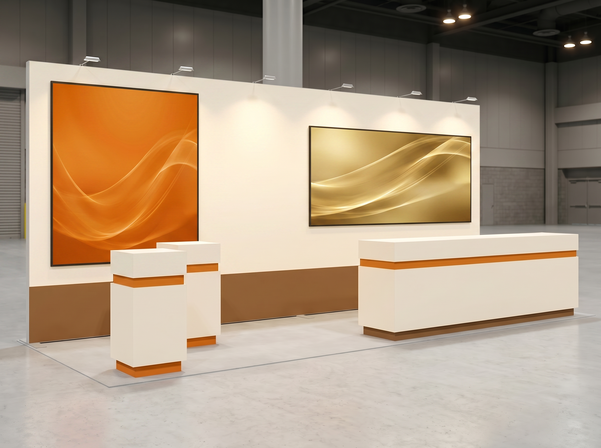 10x20 trade show exhibit rental — 10 x 20 inline affordable exhibit rental — sema show, las vegas hero image