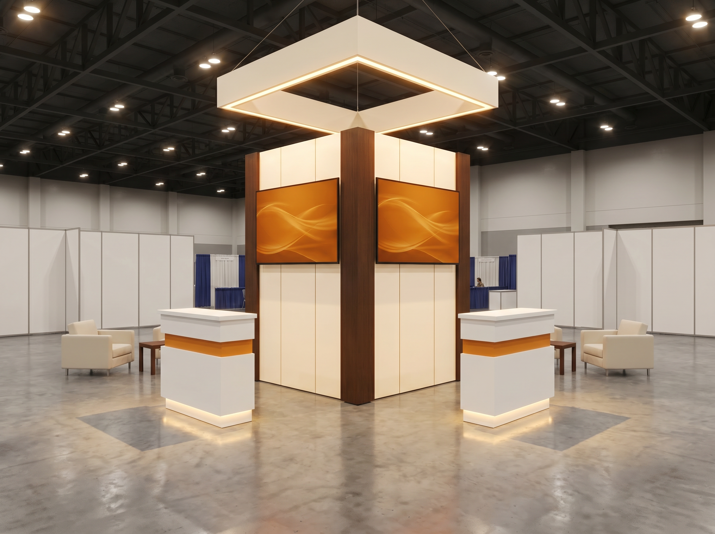 20x20 trade show exhibit rental — 20 x 20 inline affordable exhibit rental — iaapa expo, orlando hero image