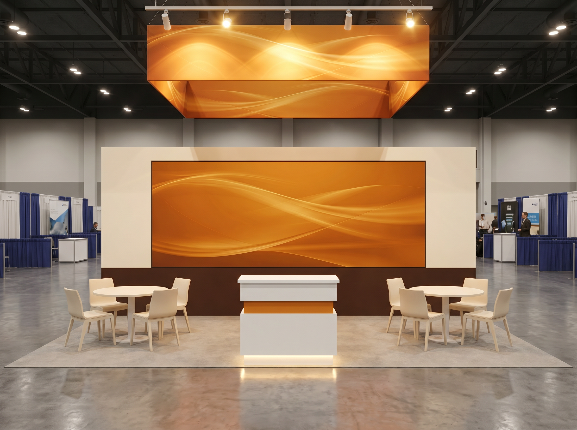 20x20 trade show exhibit rental — 20 x 20 inline affordable exhibit rental — g2e, las vegas hero image
