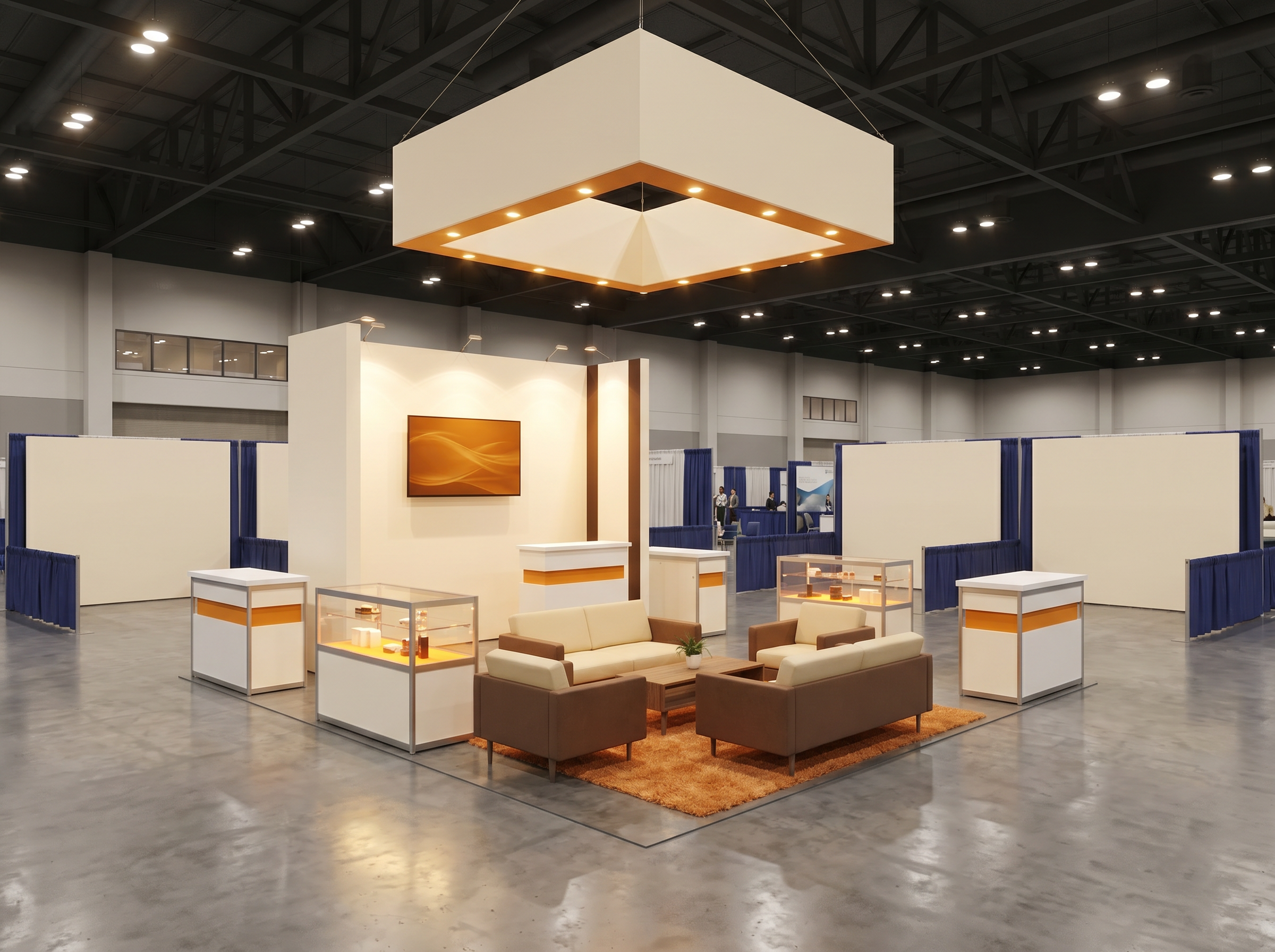 20x20 trade show exhibit rental — 20 x 20 inline affordable exhibit rental — pack expo international, chicago hero image