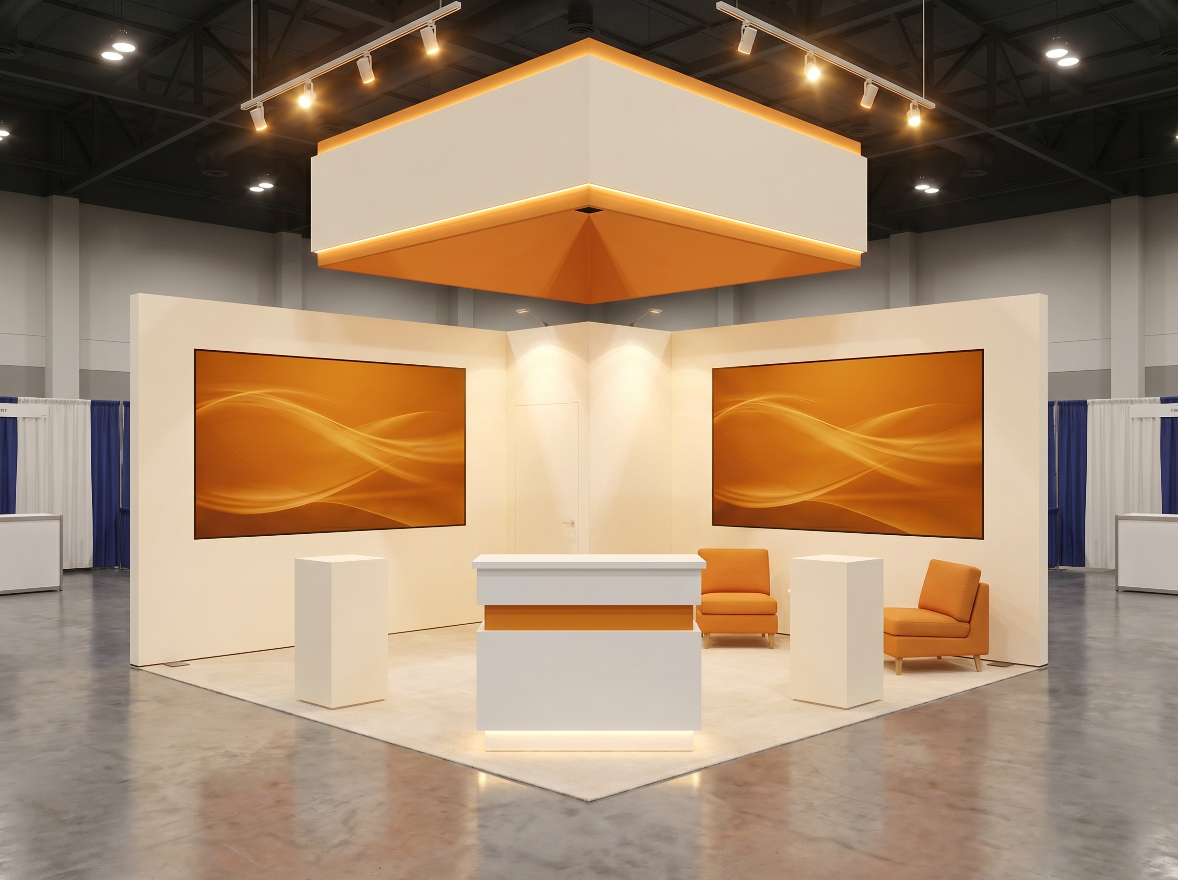 20x20 trade show exhibit rental — 20 x 20 inline affordable exhibit rental — iaapa expo, orlando hero image