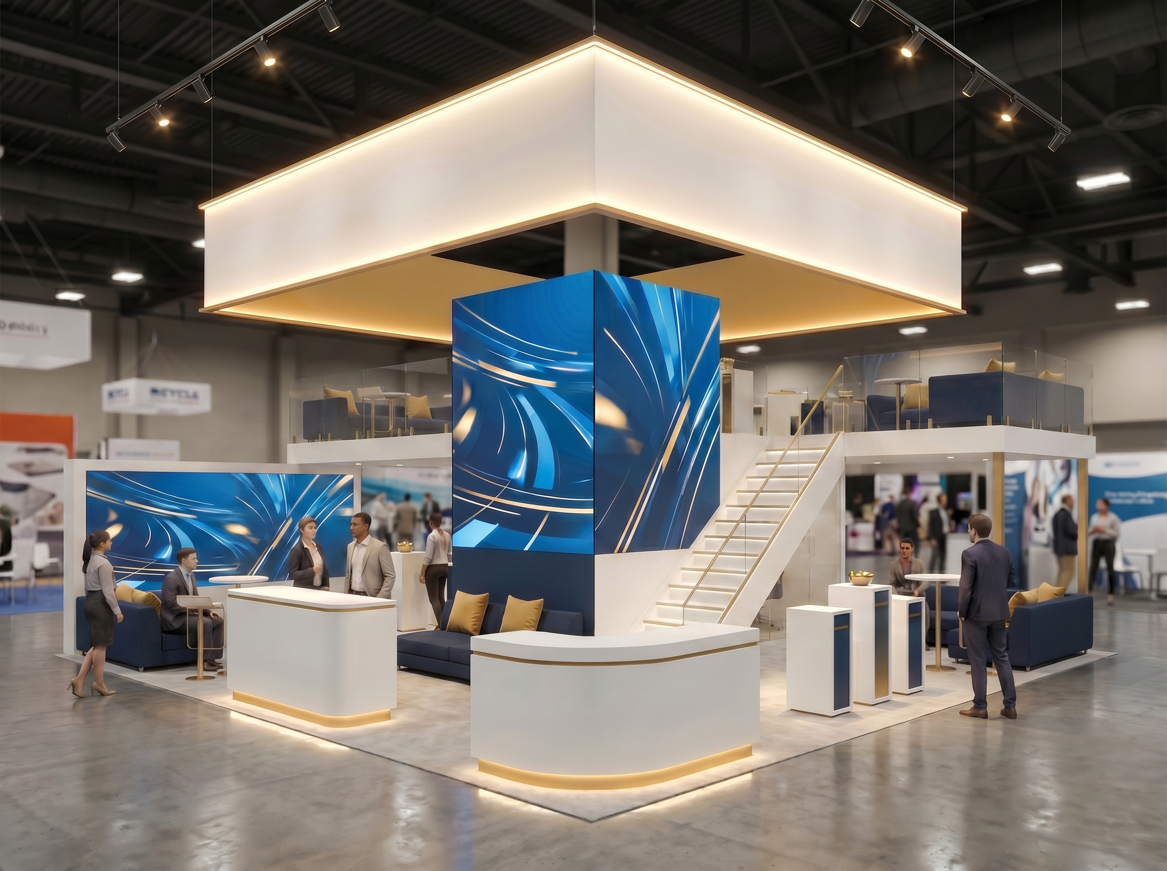 double-deck double deck exhibit double-deck exhibit rental — iaapa expo, orlando exhibit image trade show exhibit image double-deck trade show exhibit rental — double-deck exhibit rental — iaapa expo, orlando hero image