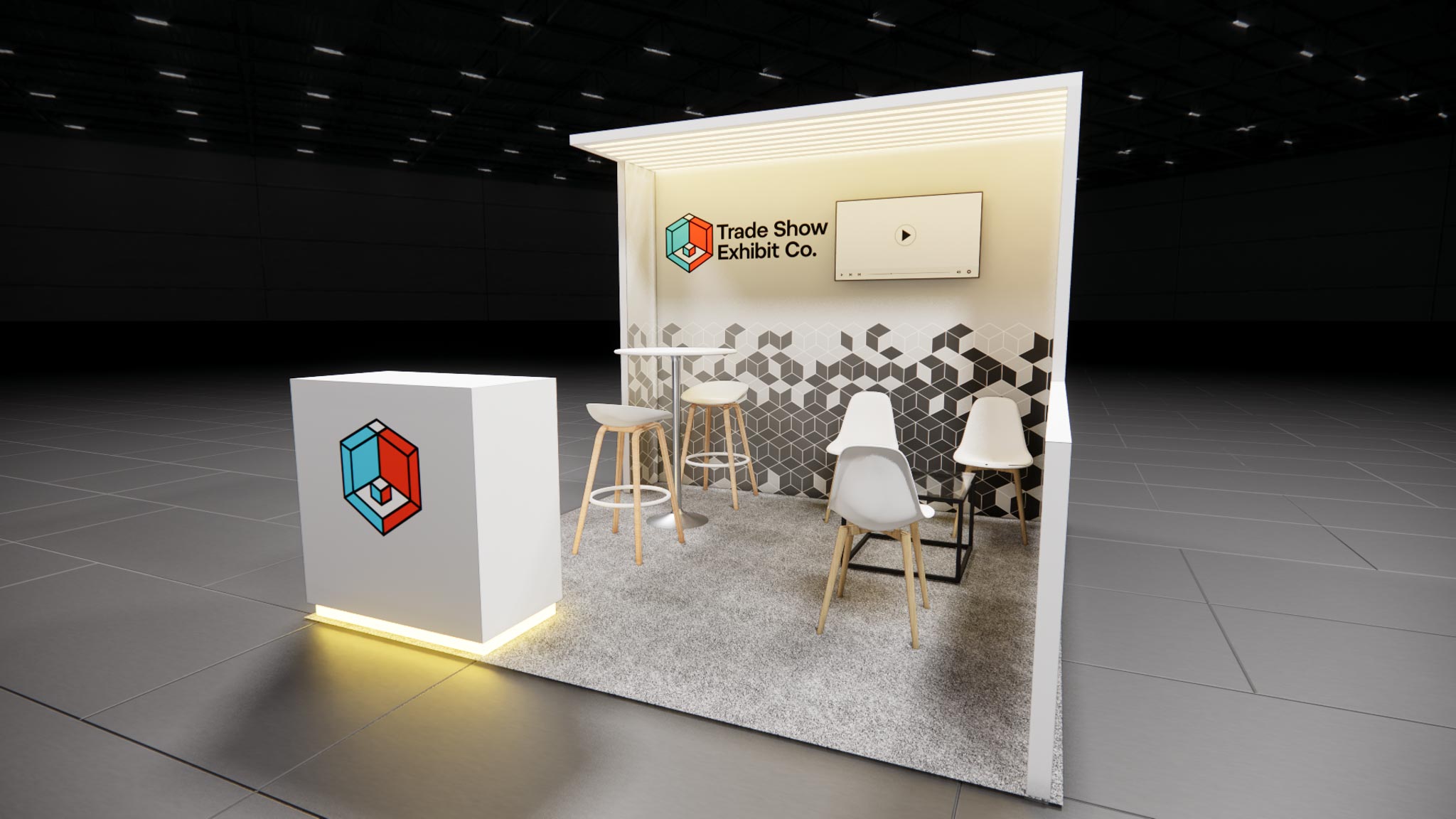 10 x 10 Inline Affordable Exhibit Rental — CES, Las Vegas