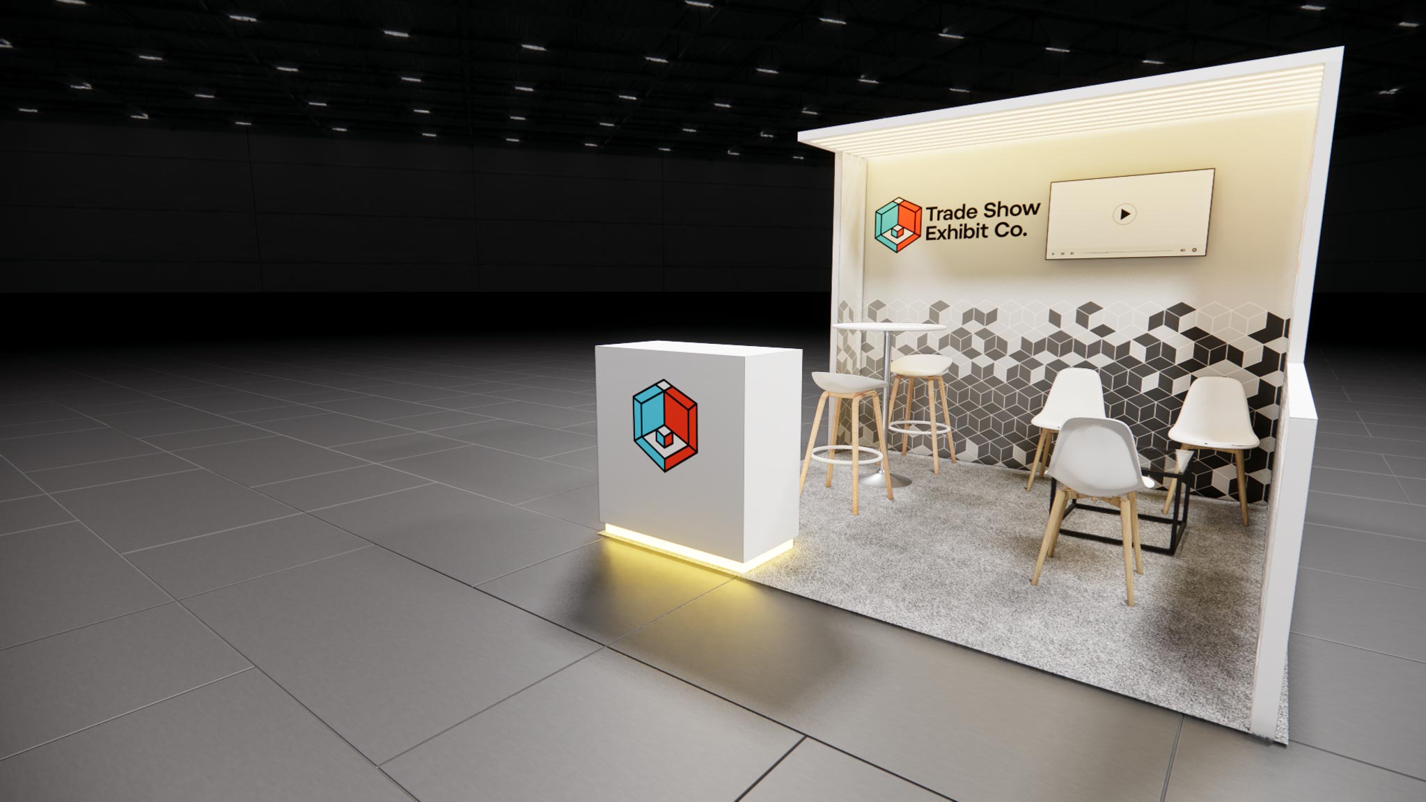 10 x 10 Inline Affordable Exhibit Rental — CES, Las Vegas