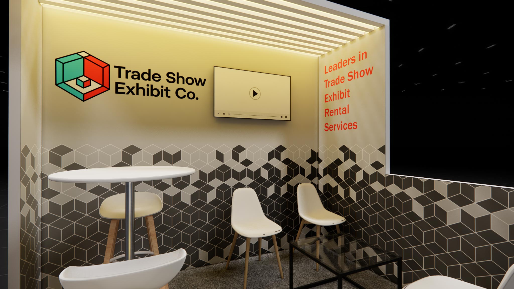 10 x 10 Inline Affordable Exhibit Rental — CES, Las Vegas