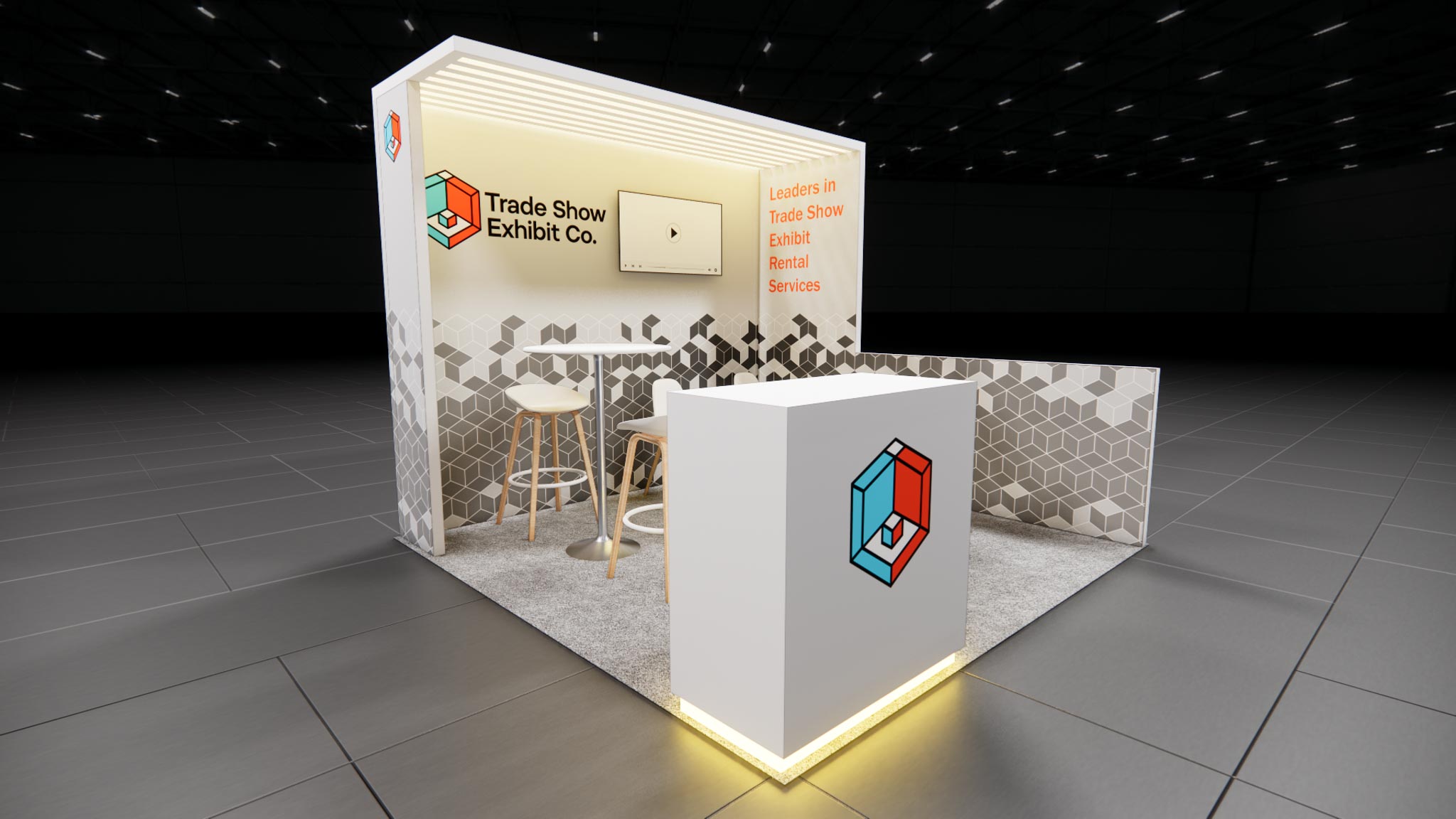 10 x 10 Inline Affordable Exhibit Rental — CES, Las Vegas