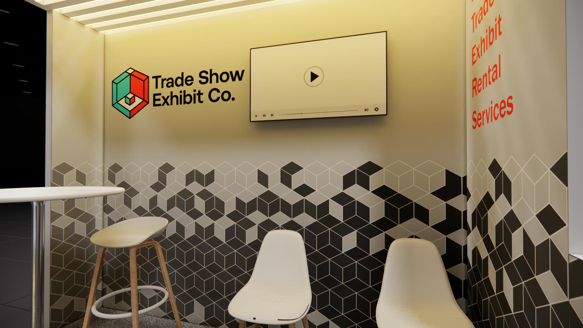 10 x 10 Inline Affordable Exhibit Rental — CES, Las Vegas