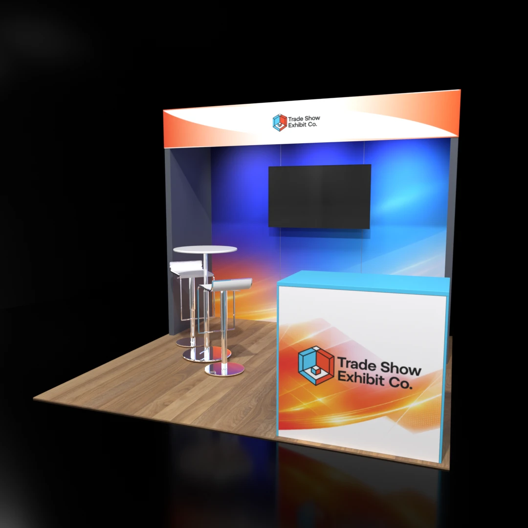 10x10 trade show exhibit rental — 10 x 10 inline affordable exhibit rental — ces, las vegas hero image