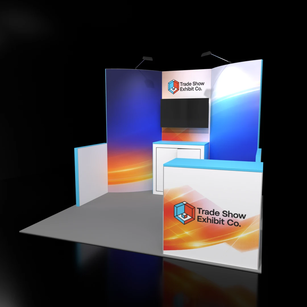 10x10 trade show exhibit rental — 10 x 10 inline affordable exhibit rental — ces, las vegas hero image