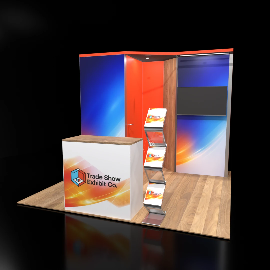 10x10 trade show exhibit rental — 10 x 10 inline affordable exhibit rental — ces, las vegas hero image