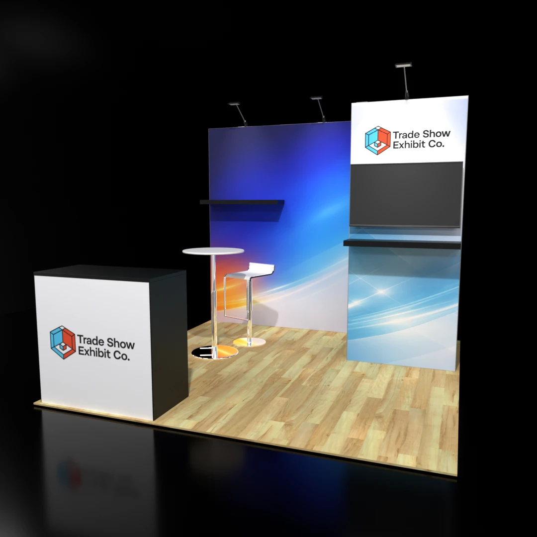 10x10 trade show exhibit rental — 10 x 10 inline affordable exhibit rental — ces, las vegas hero image