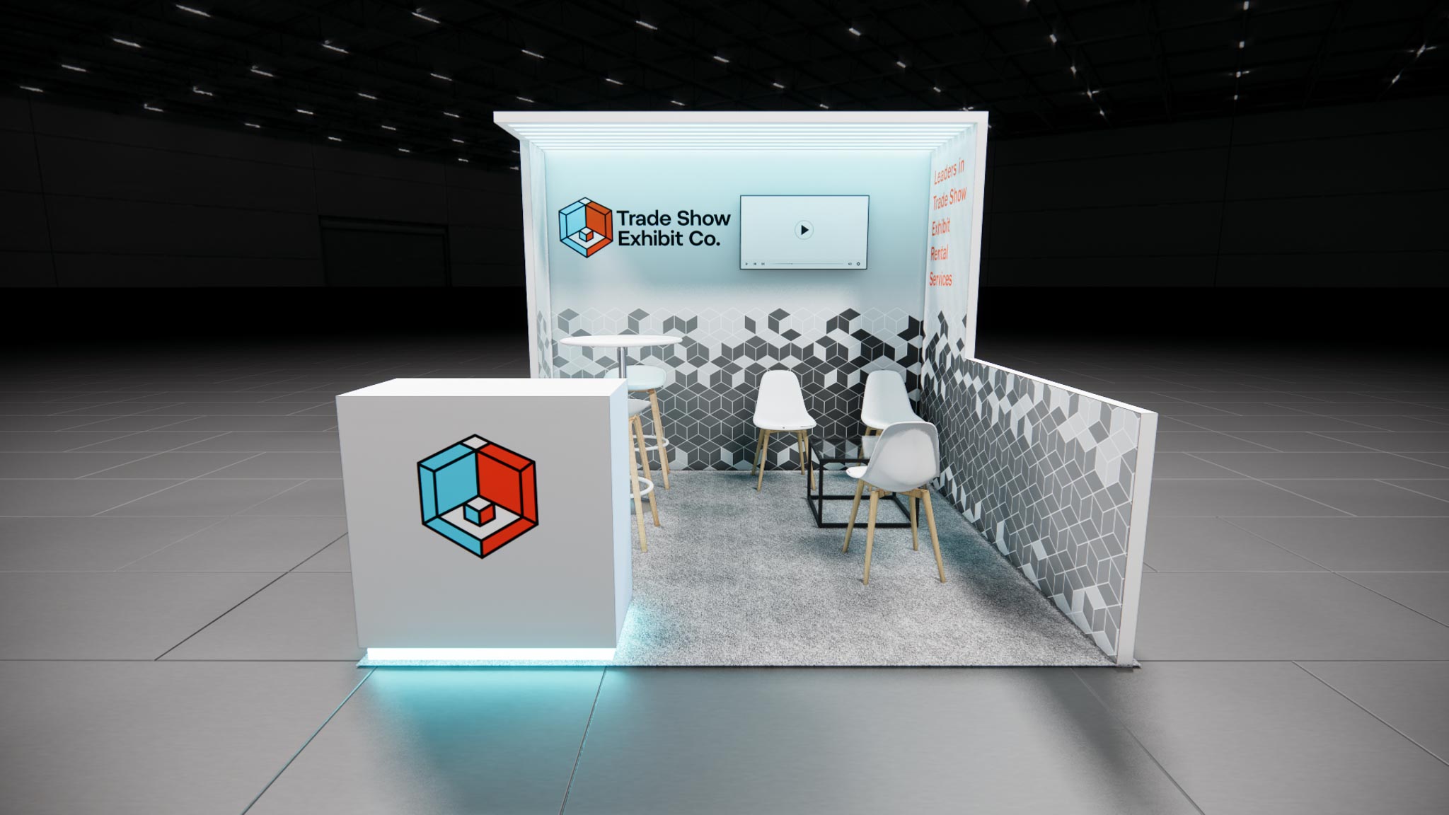 10 x 10 Inline Affordable Exhibit Rental — CES, Las Vegas