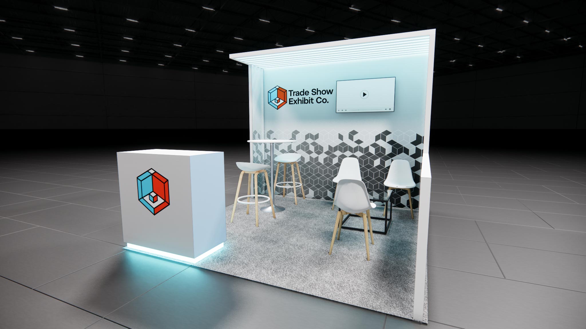 10 x 10 Inline Affordable Exhibit Rental — CES, Las Vegas