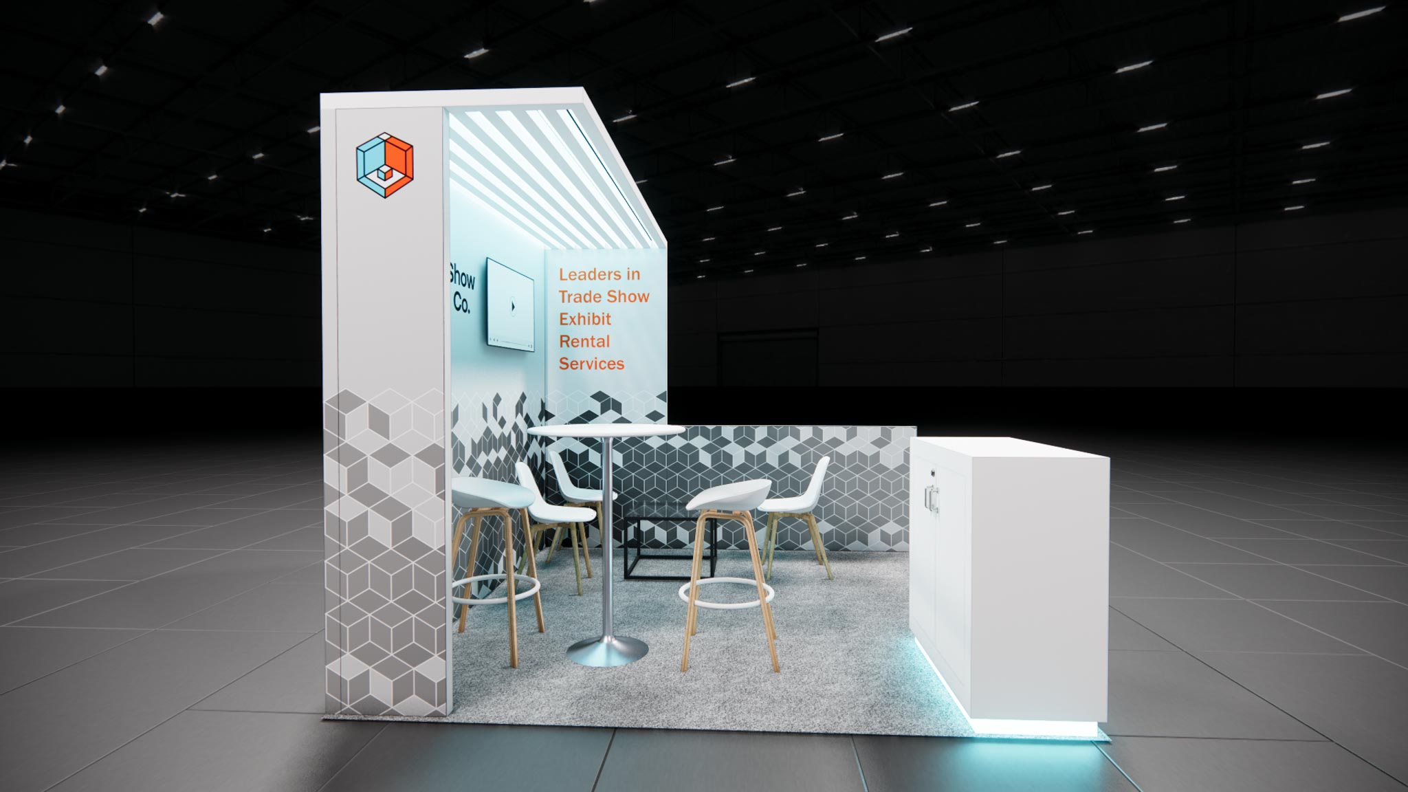 10 x 10 Inline Affordable Exhibit Rental — CES, Las Vegas