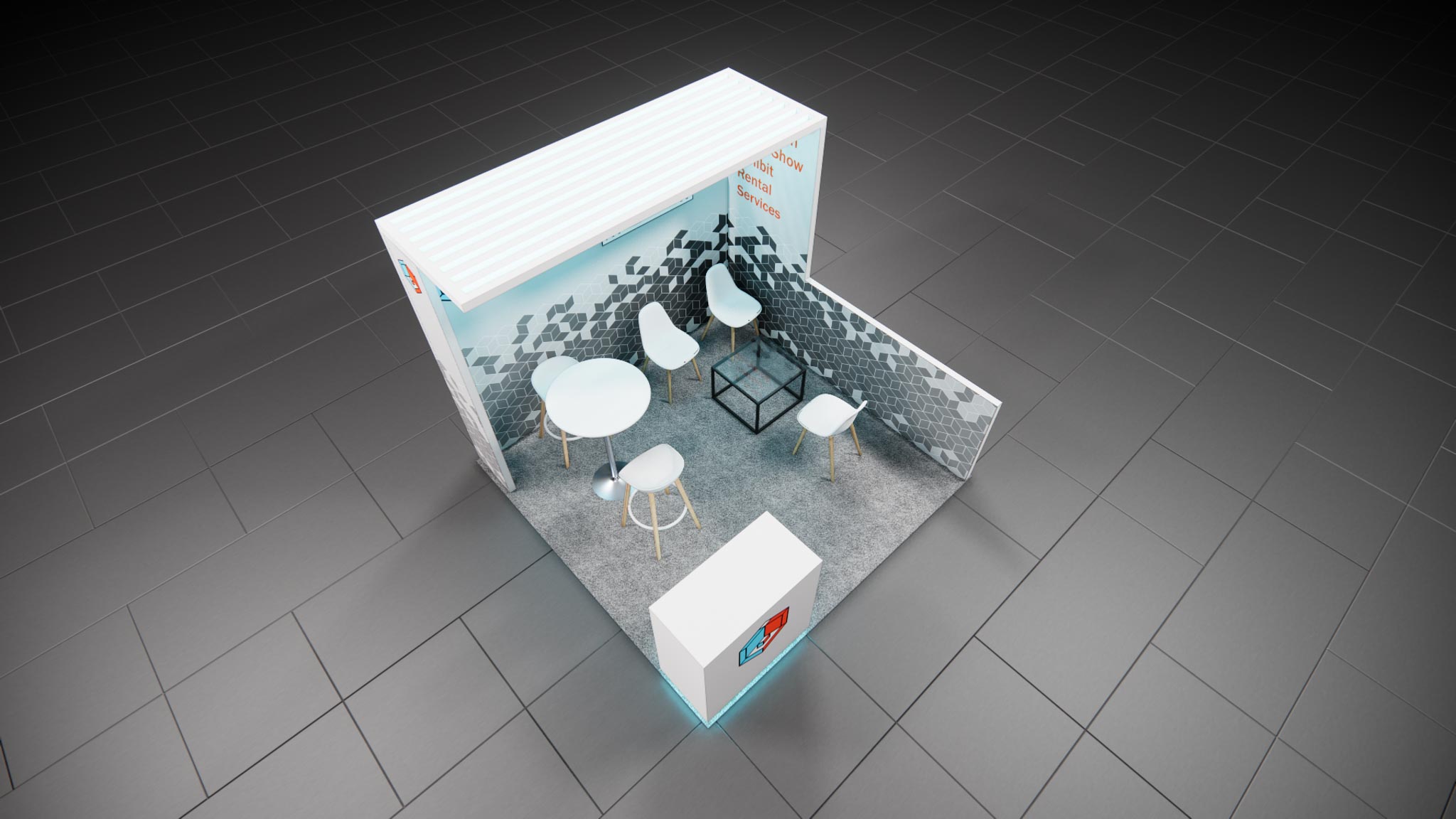 10 x 10 Inline Affordable Exhibit Rental — CES, Las Vegas