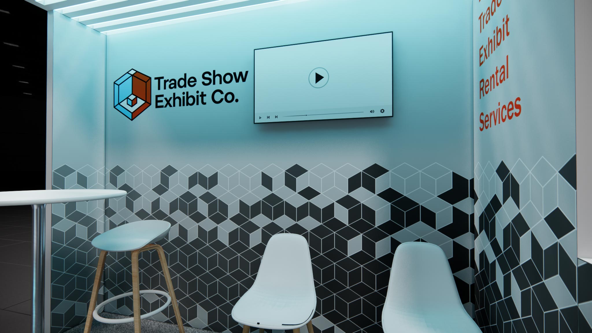10 x 10 Inline Affordable Exhibit Rental — CES, Las Vegas