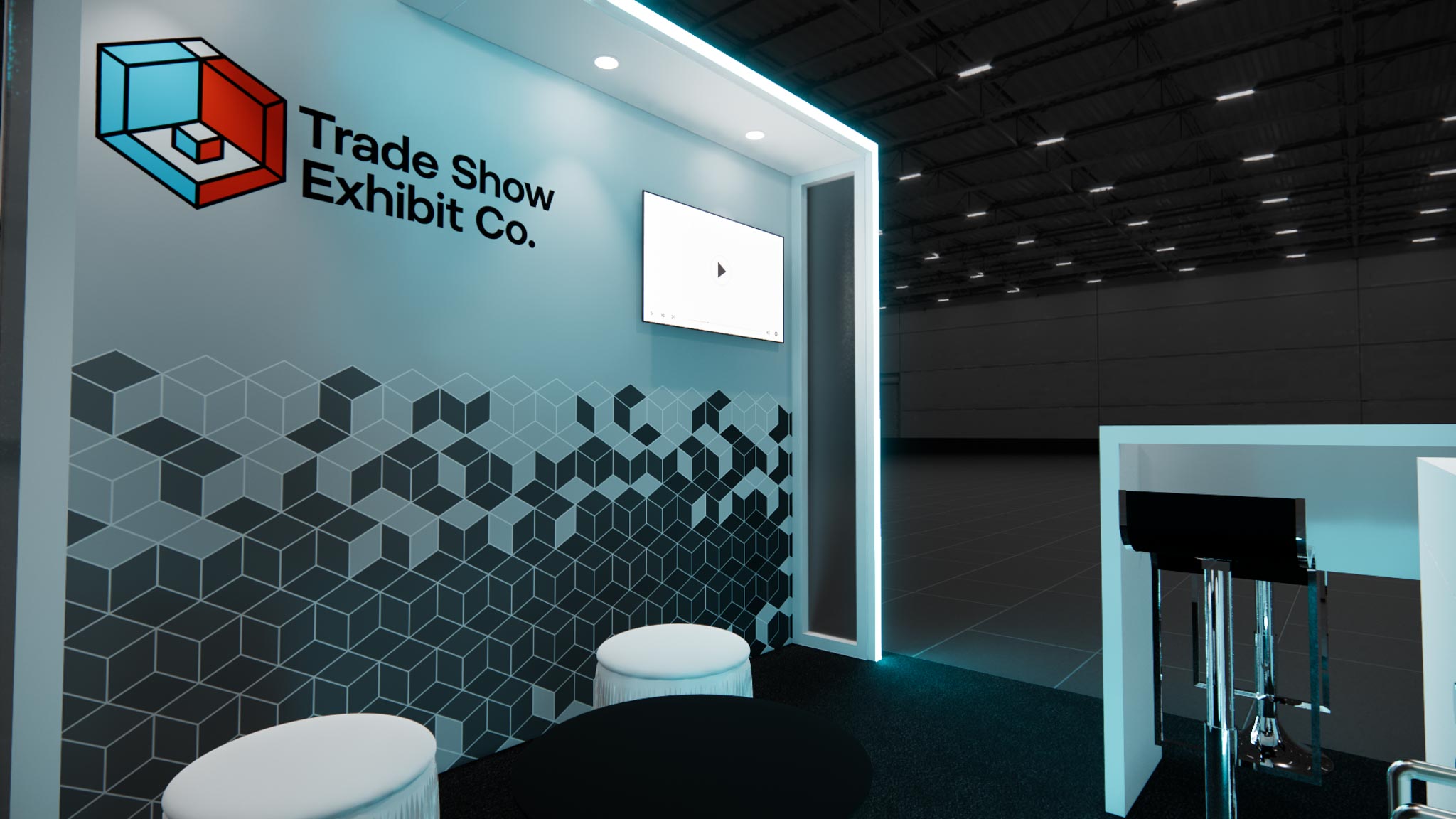 10 x 10 Inline Affordable Exhibit Rental — CES, Las Vegas