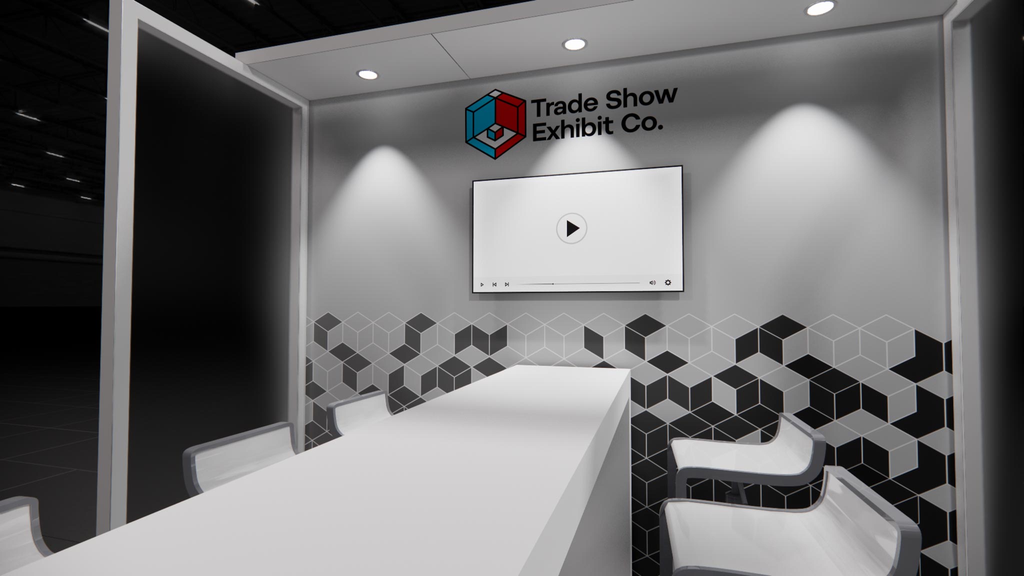 10 x 10 Inline Affordable Exhibit Rental — CES, Las Vegas