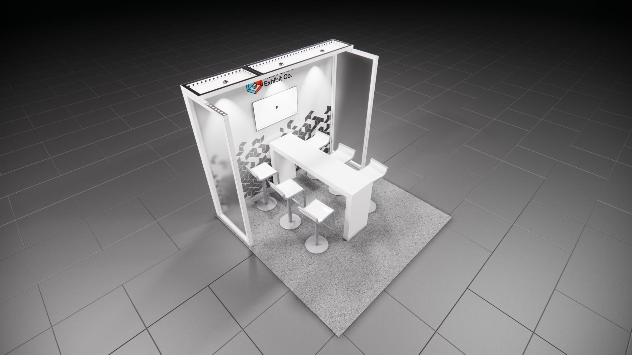 10 x 10 Inline Affordable Exhibit Rental — CES, Las Vegas