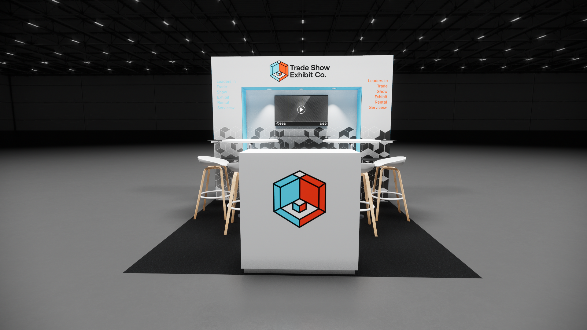 10 x 10 Inline Affordable Exhibit Rental — CES, Las Vegas