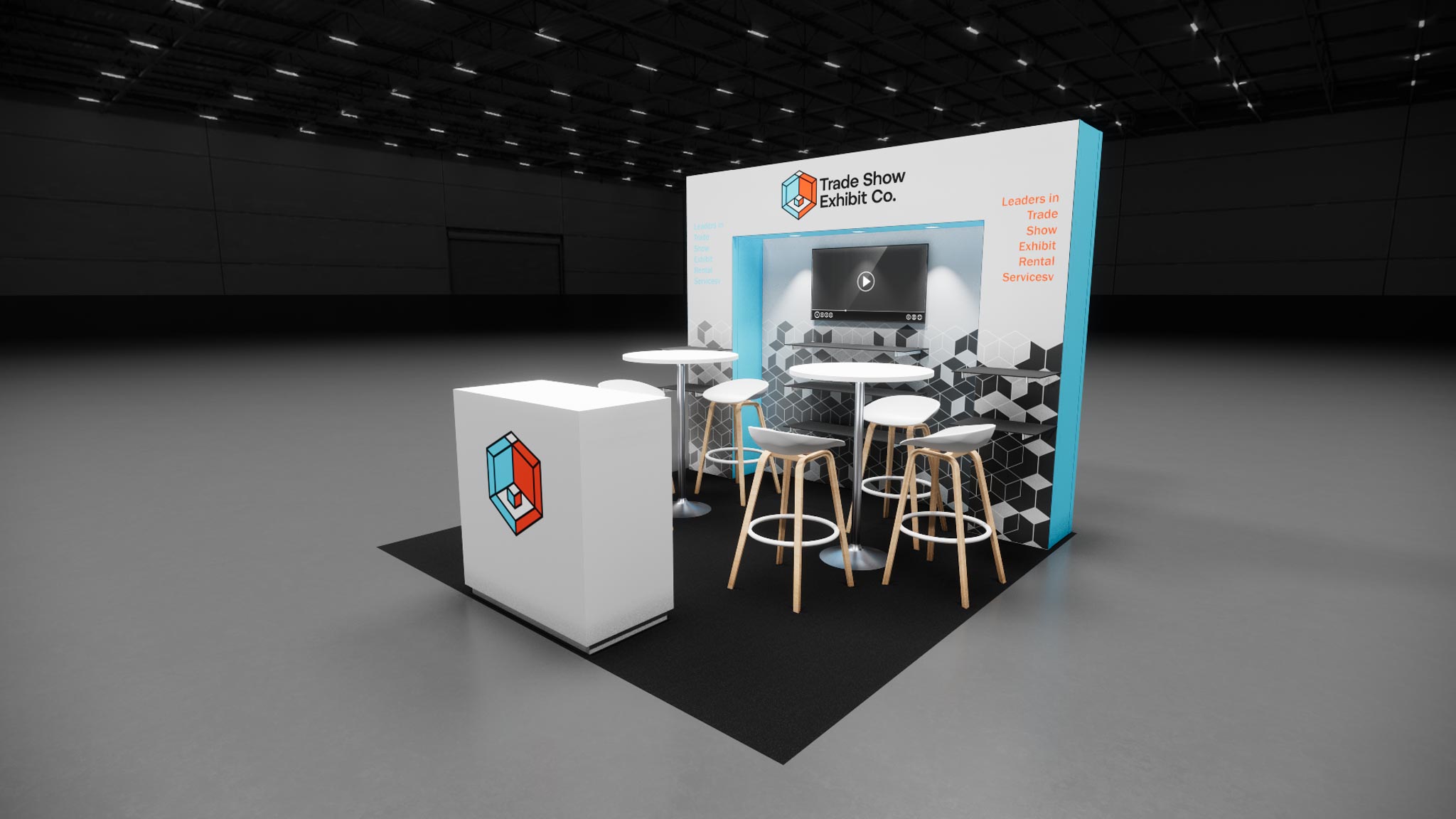 10 x 10 Inline Affordable Exhibit Rental — CES, Las Vegas