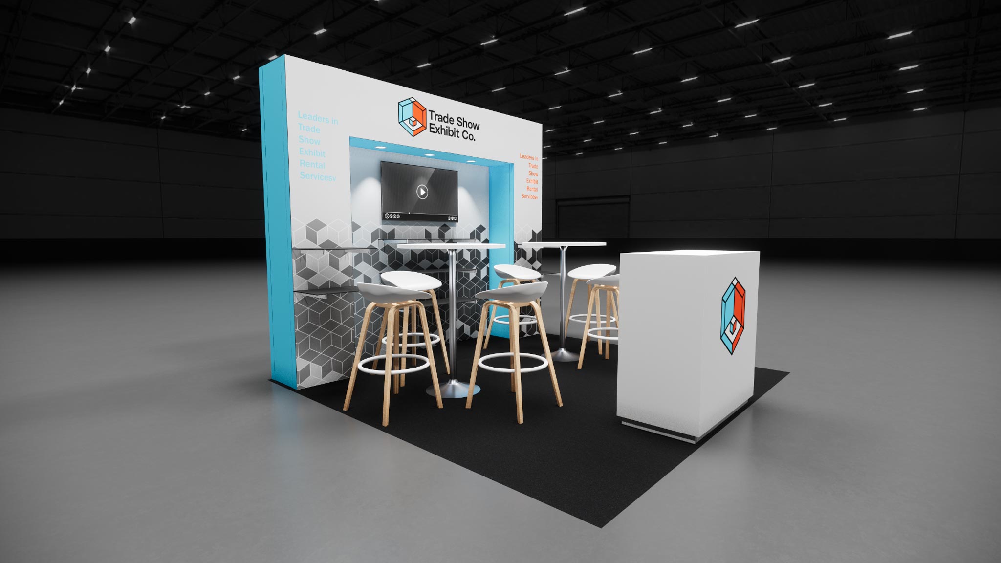 10 x 10 Inline Affordable Exhibit Rental — CES, Las Vegas