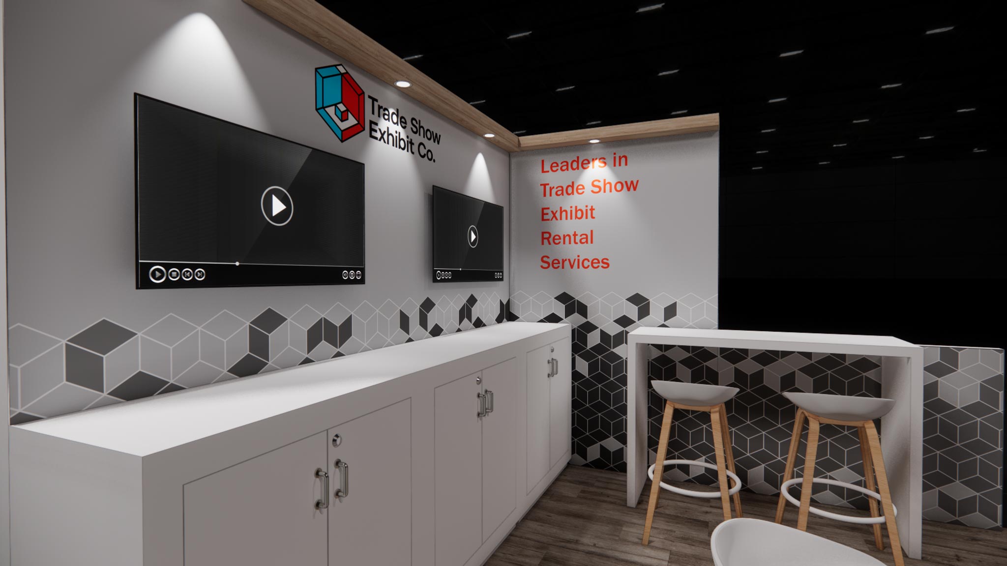 10 x 10 Inline Affordable Exhibit Rental — CES, Las Vegas